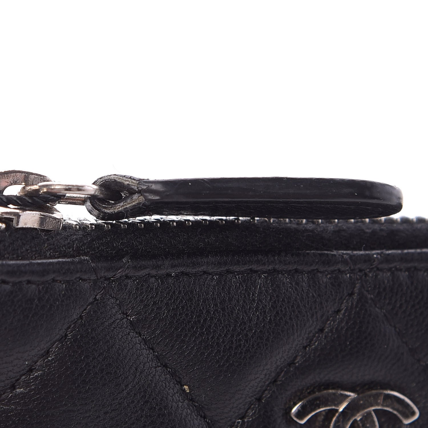 Chanel Lambskin Quilted Key Holder Case Black 8 of 10