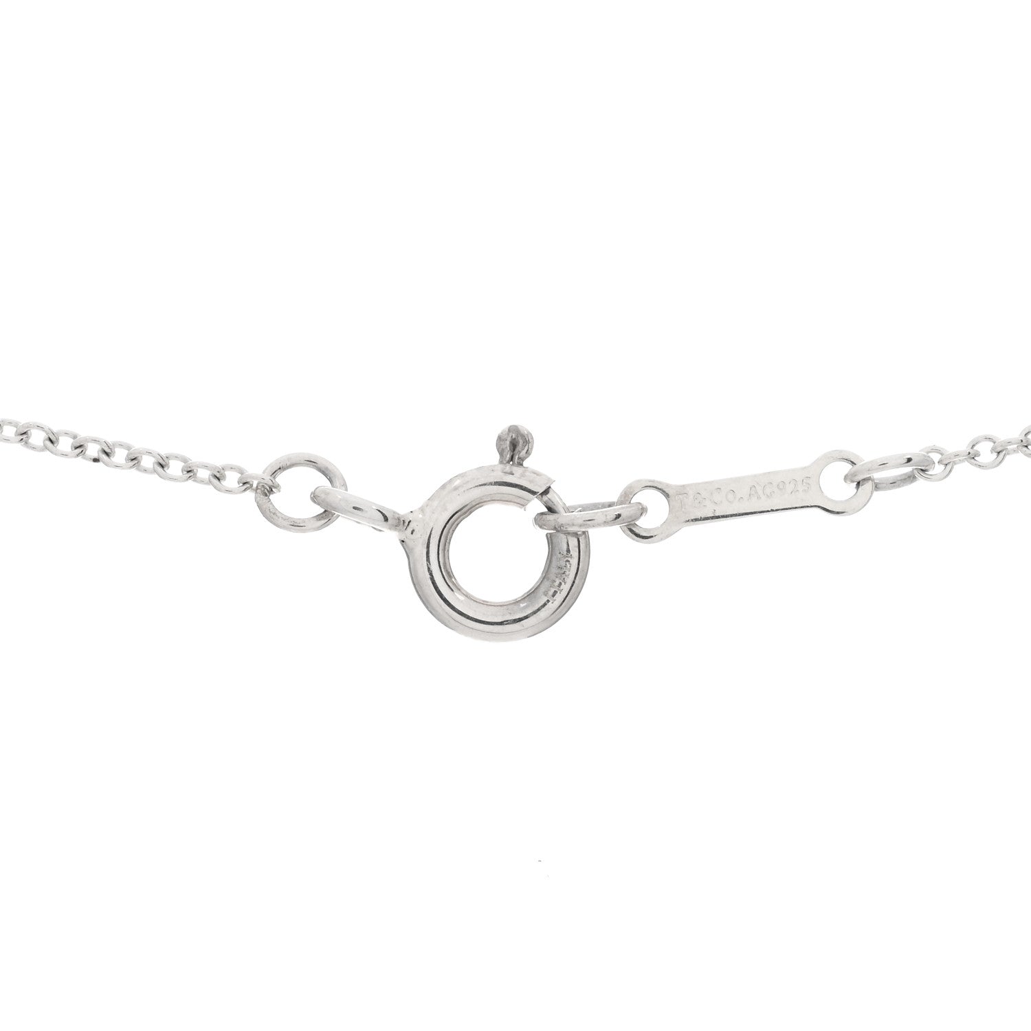Tiffany Sterling Silver Paloma Picasso Hammered Sideways Cross Pendant Necklace 3 of 3