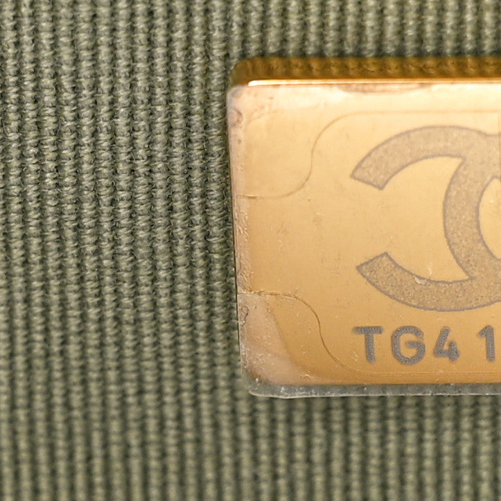 Caviar Quilted Mini Bracelet On Chain Flap Green