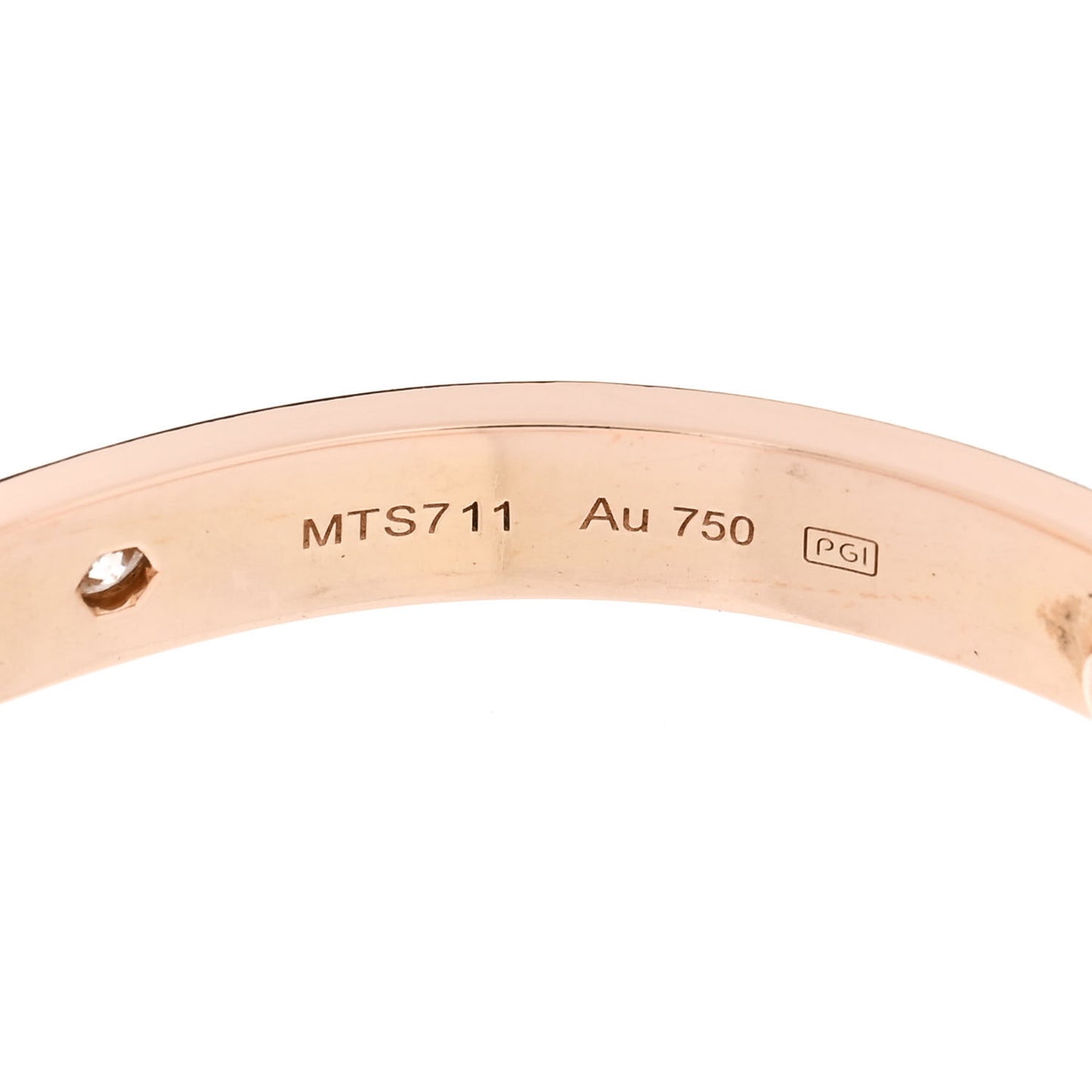 18K Pink Gold 4 Diamond LOVE Bracelet 18