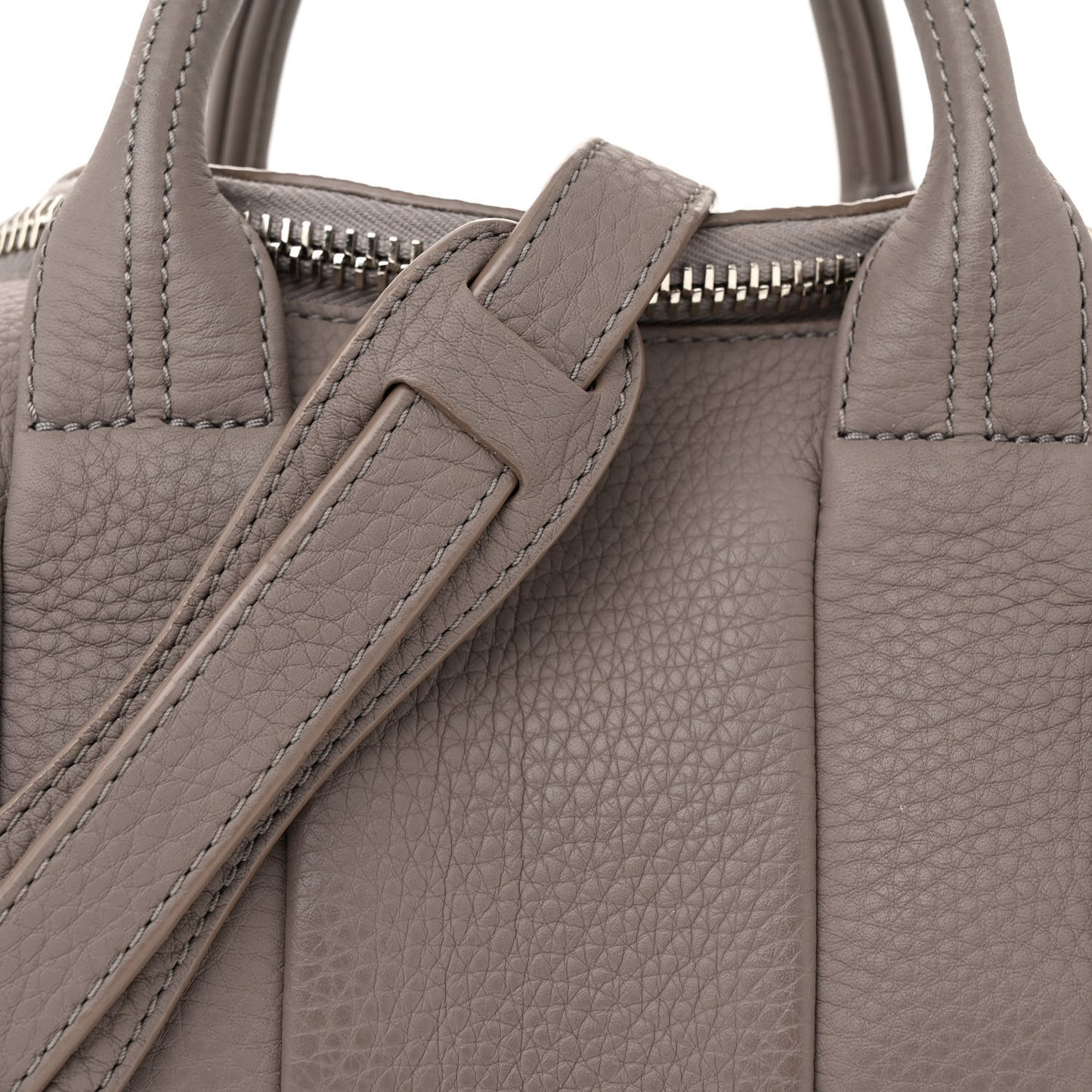 ALEXANDER WANG Pebbled Lambskin Mini Rockie Mink Silver Hardware