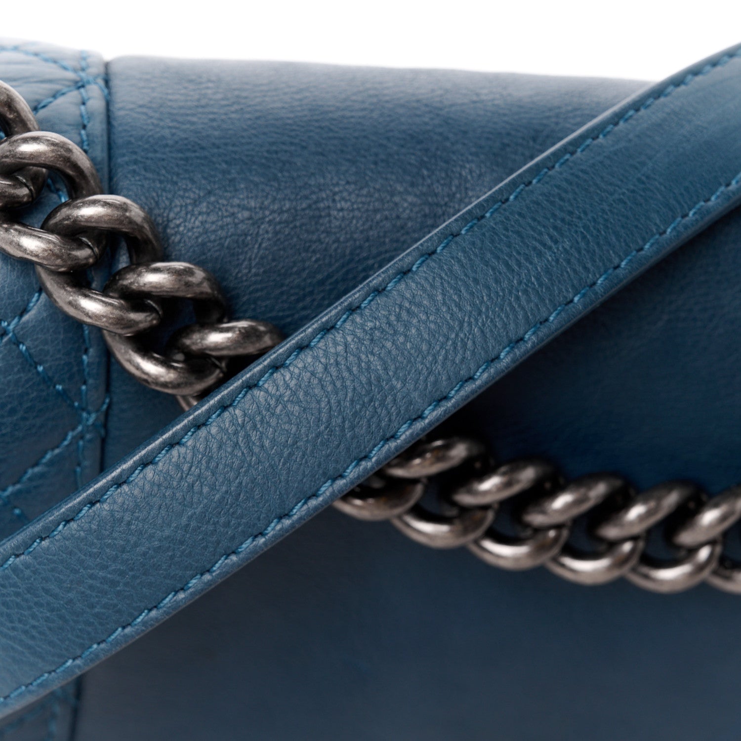 Chanel Calfskin Medium Boy Reverso Flap Blue 12 of 12