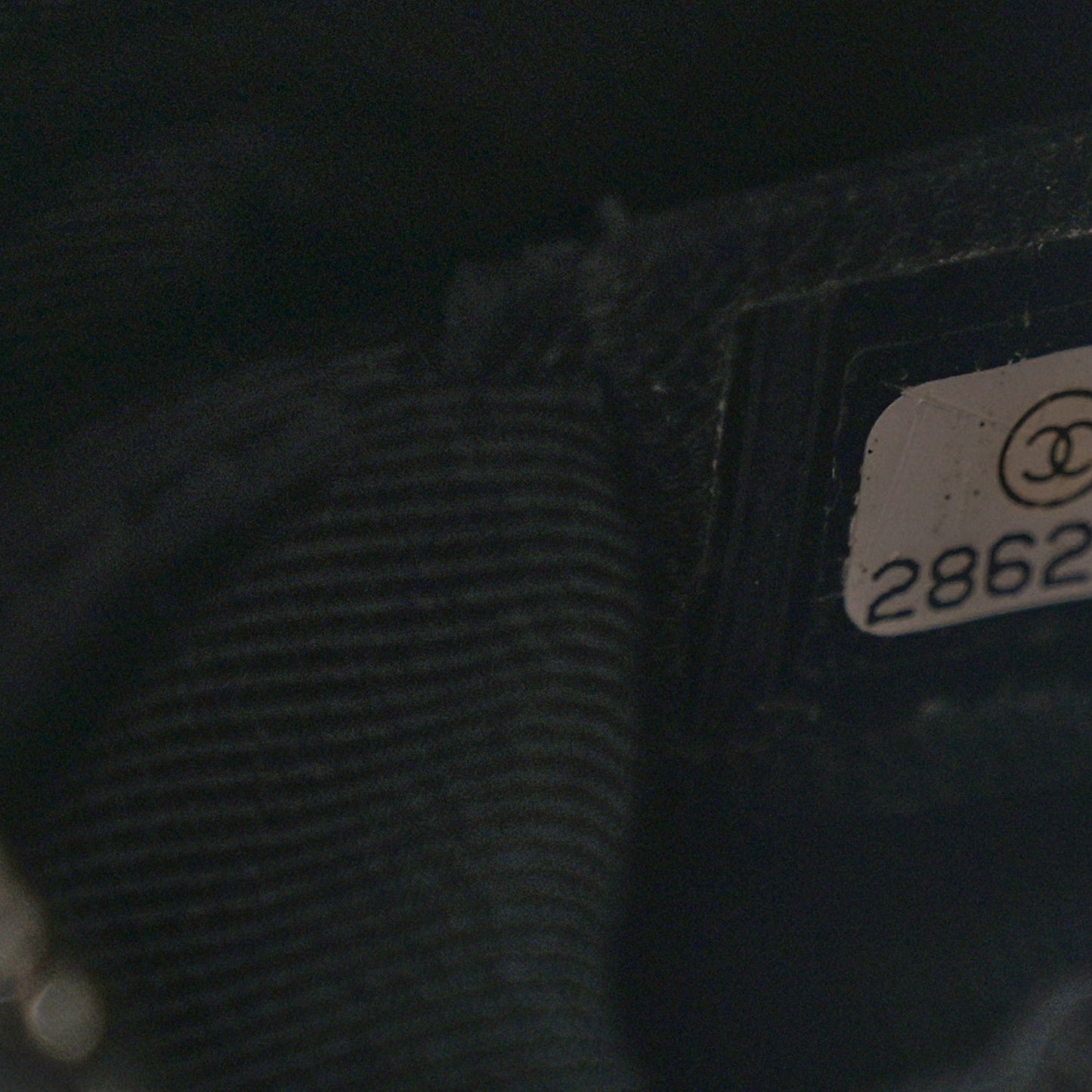 Calfskin Wool Felt Embossed Small Gabrielle Logo Hobo Black