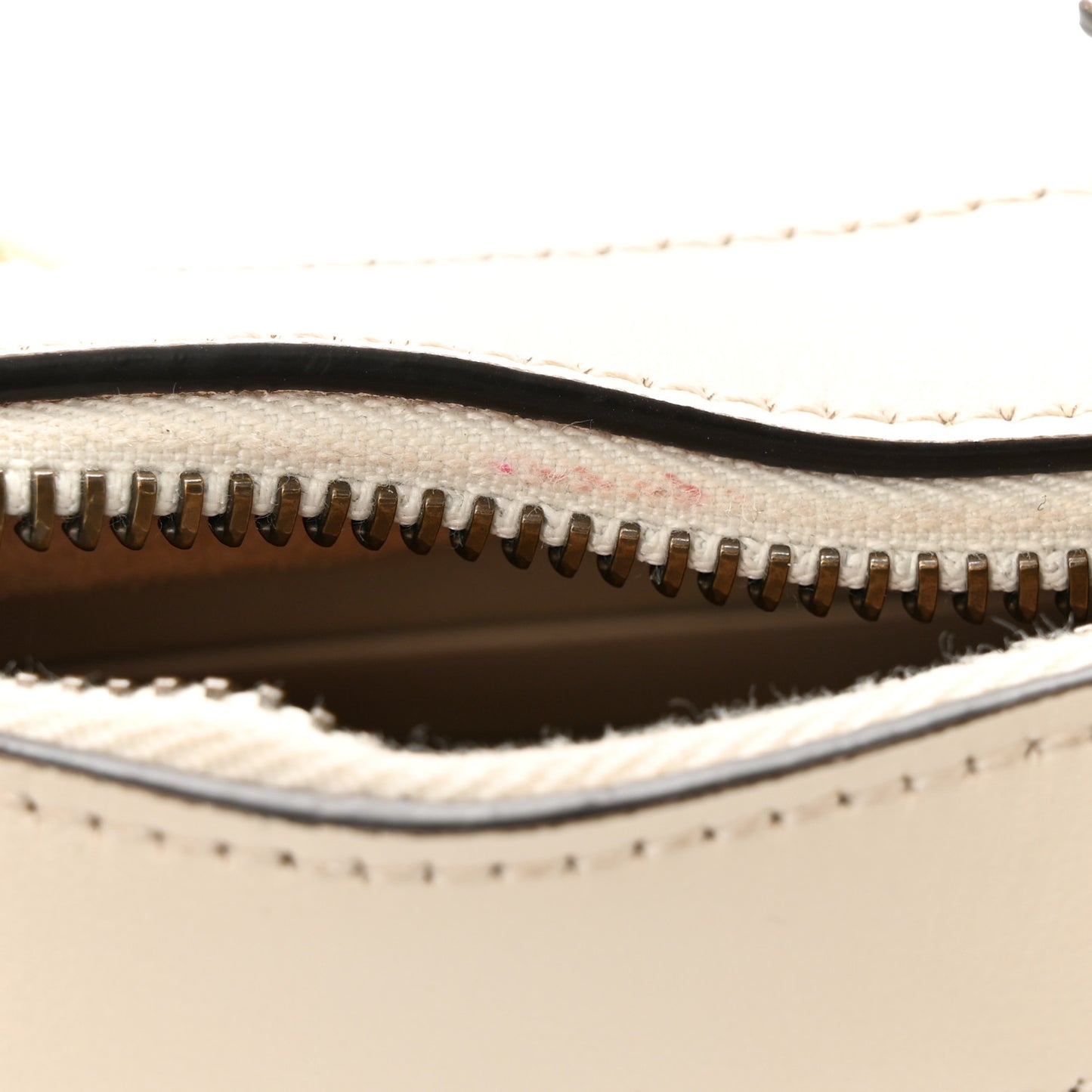 Calfskin Matelasse Chevron Mini GG Marmont Half Moon Hobo Mystic White