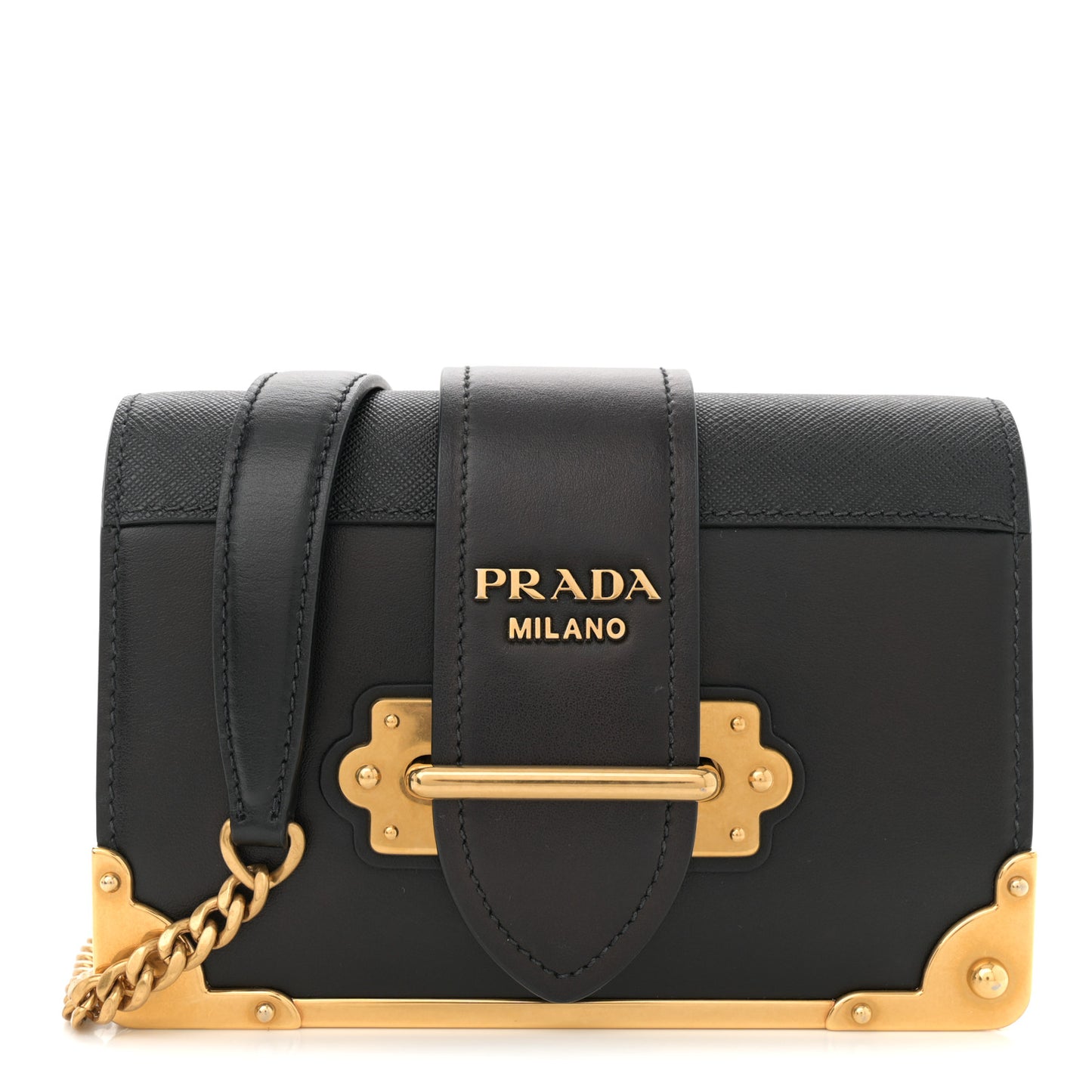City Calf Saffiano Cahier Bag Black