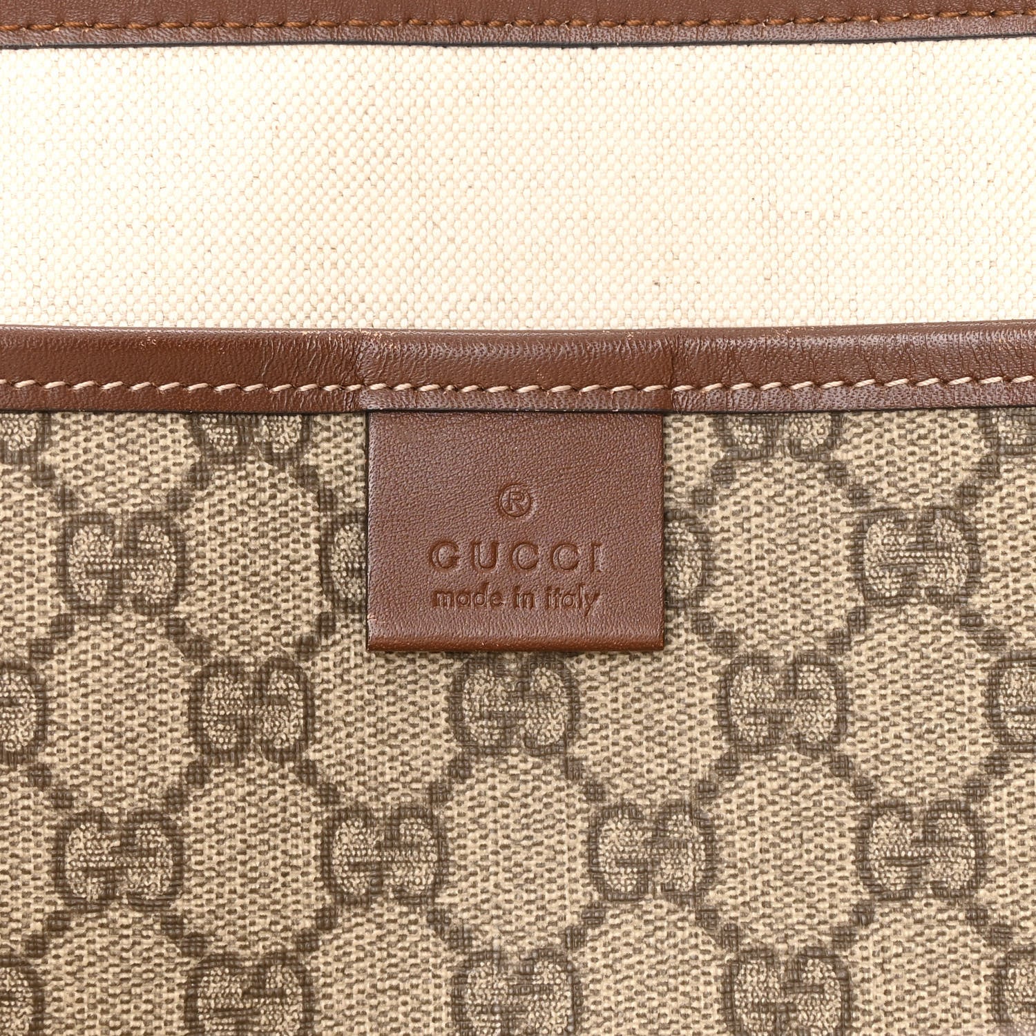 Gucci GG Plus Monogram Medium Signature Web Loop Tote Brown 6 of 14