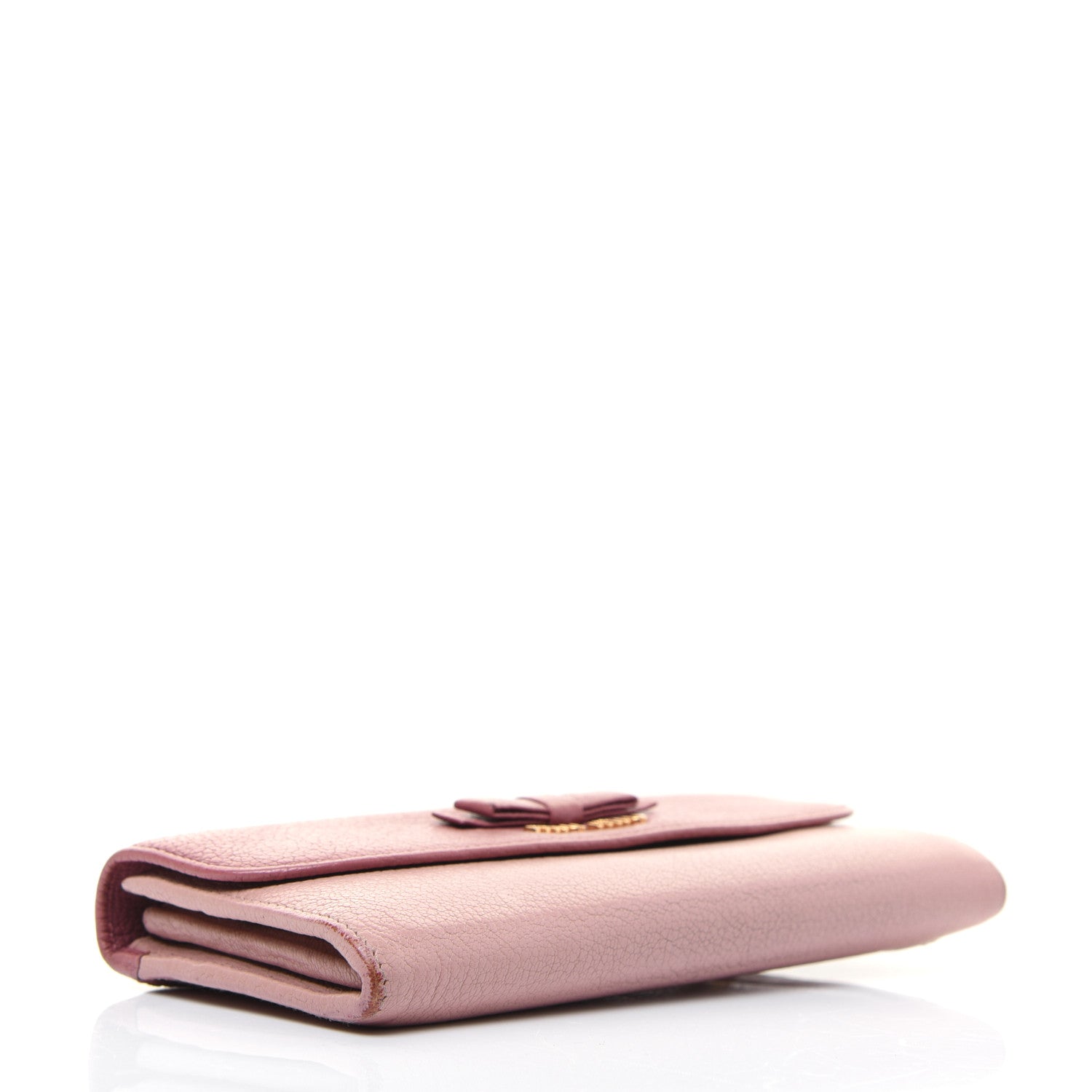 Miu Miu Goatskin Madras Bi-Color Continental Wallet Anticho Orchidea 5 of 26
