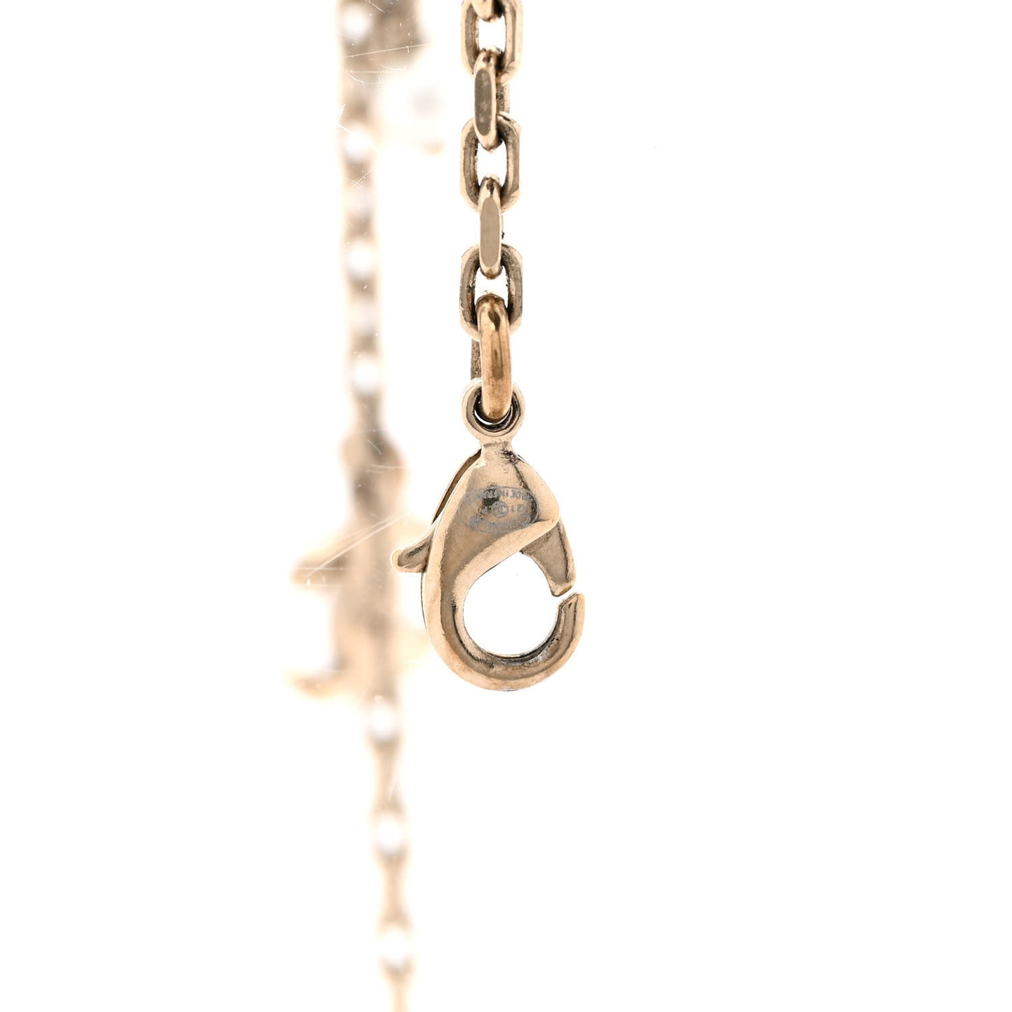 Pearl CC Chain Anklet Gold