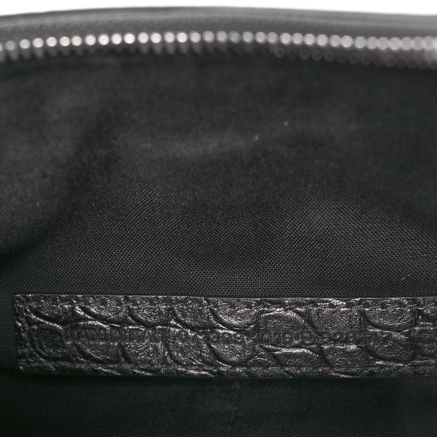 Extra Supple Calfskin Crystal Crocodile Embossed Le Cagole Shoulder Bag XS Gunmetal