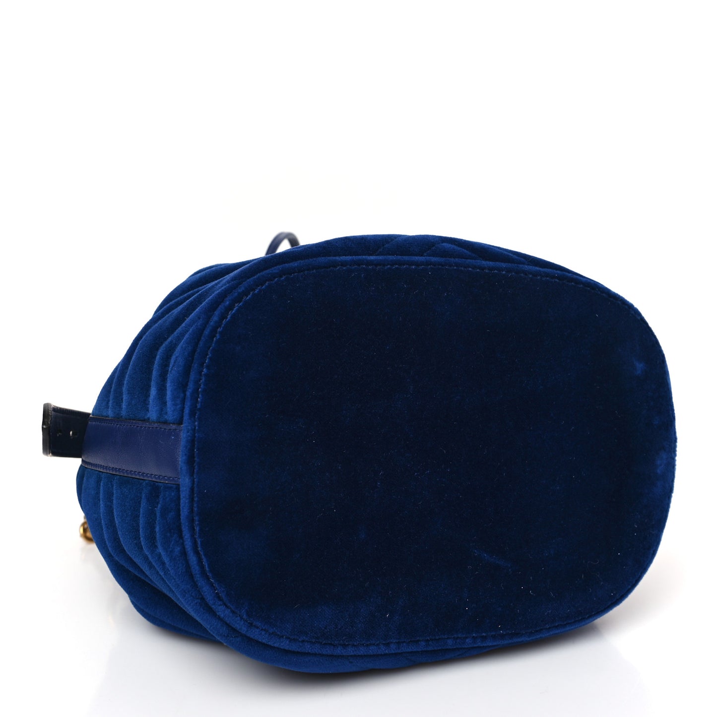 Velvet Matelasse GG Marmont Bucket Bag Cobalt Blue