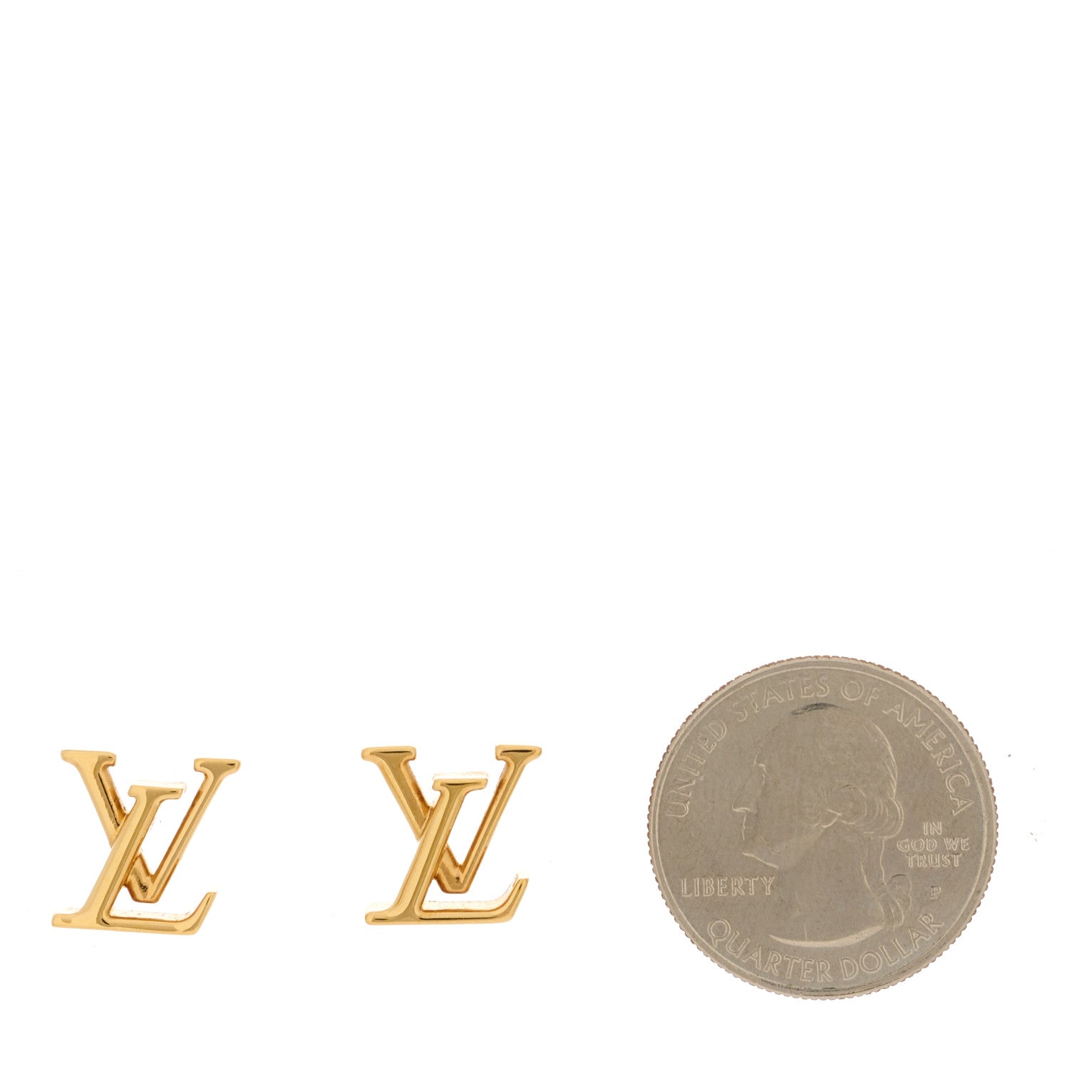 Louis Vuitton LOUIS VUITTON Metal LV Iconic Earrings Gold 2 of 5