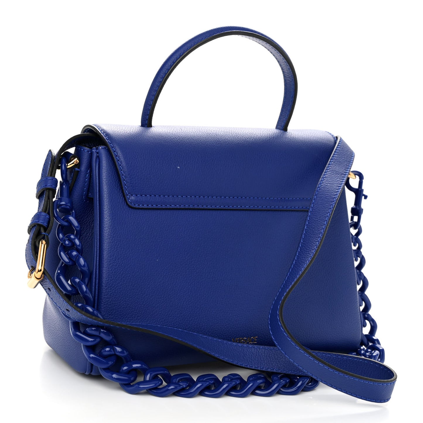 Calfskin Medium La Medusa Top Handle Handbag Lapis