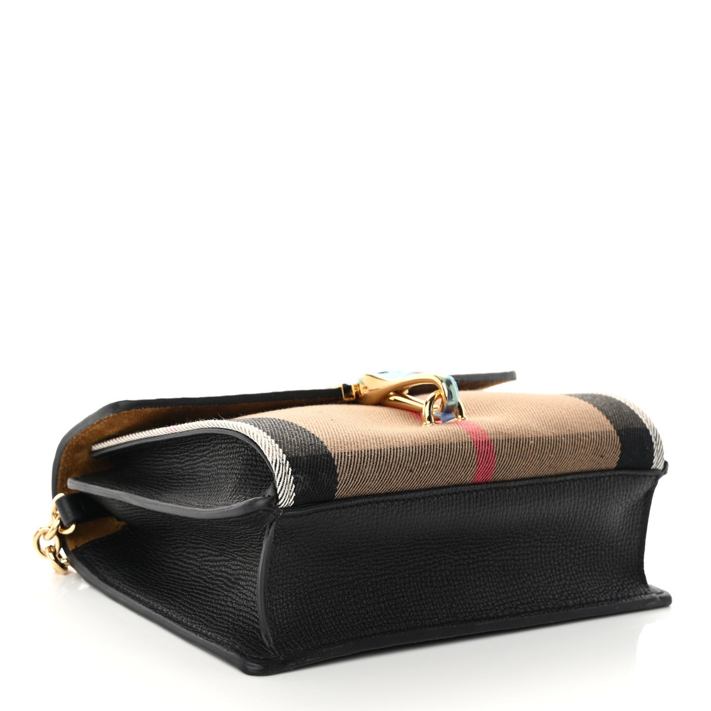 Derby Calfskin House Check Baby Macken Crossbody Bag Black