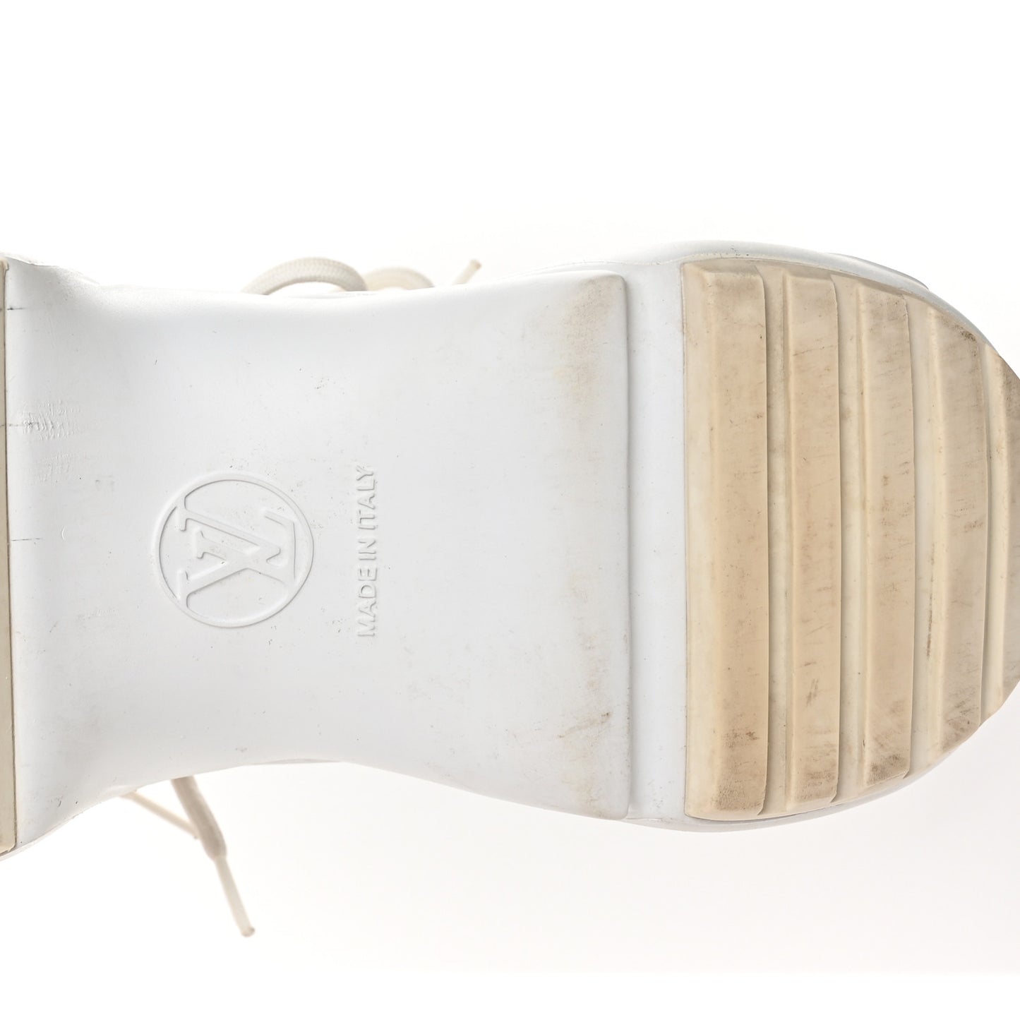 Patent Monogram Stripe LV Archlight Sneakers 36 White Blue