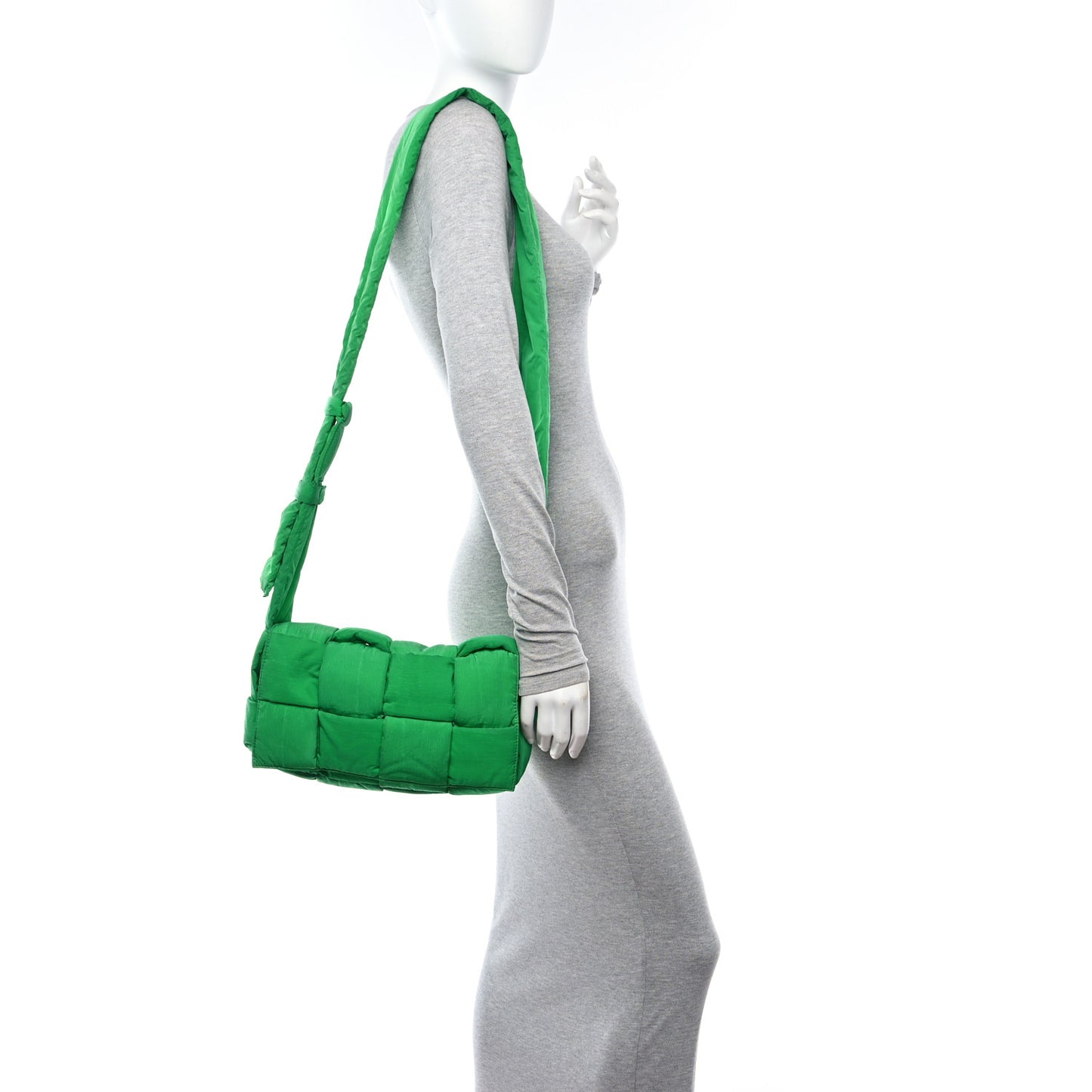 Nylon Intrecciato Padded Tech Cassette Bag Parakeet