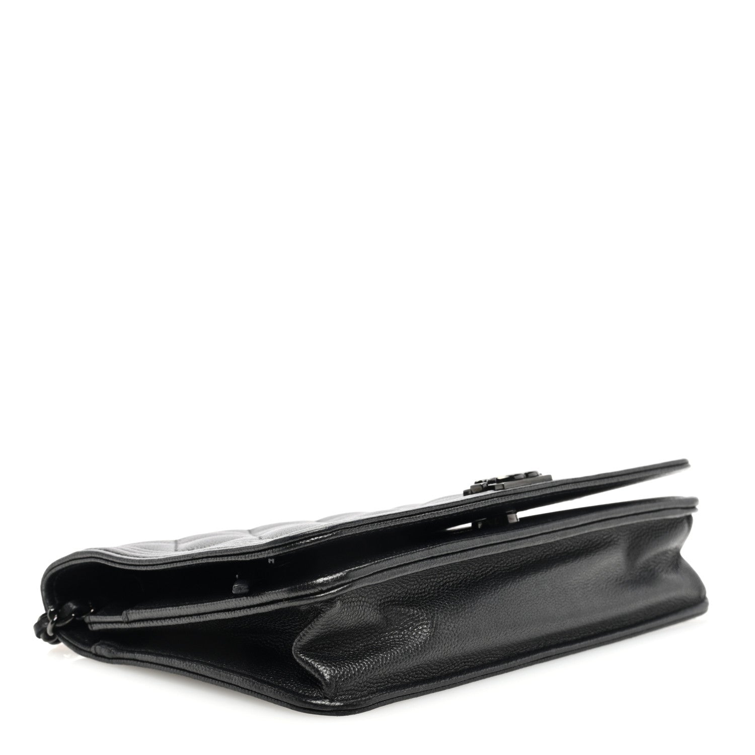 Chanel Caviar Quilted Boy Wallet On Chain WOC So Black 4 of 11
