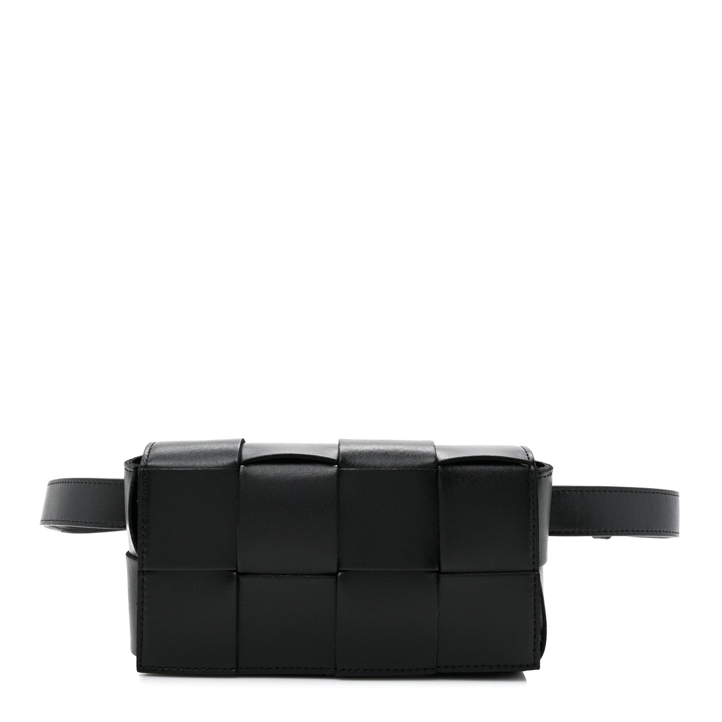 Nappa Maxi Intreccio The Belt Cassette Bag Black
