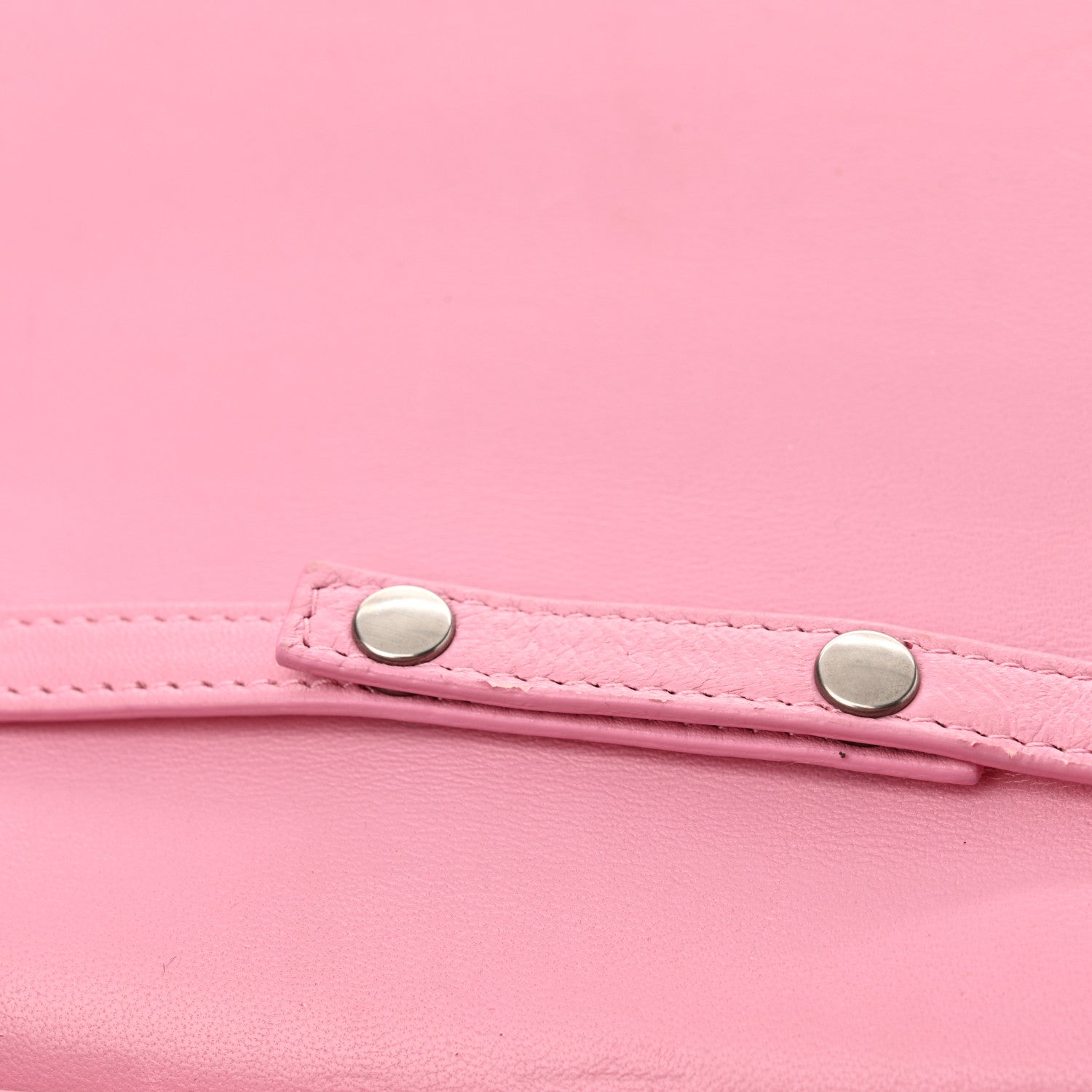 Balenciaga Patent Crocodile Embossed B Wallet On Chain Pink 16 of 18