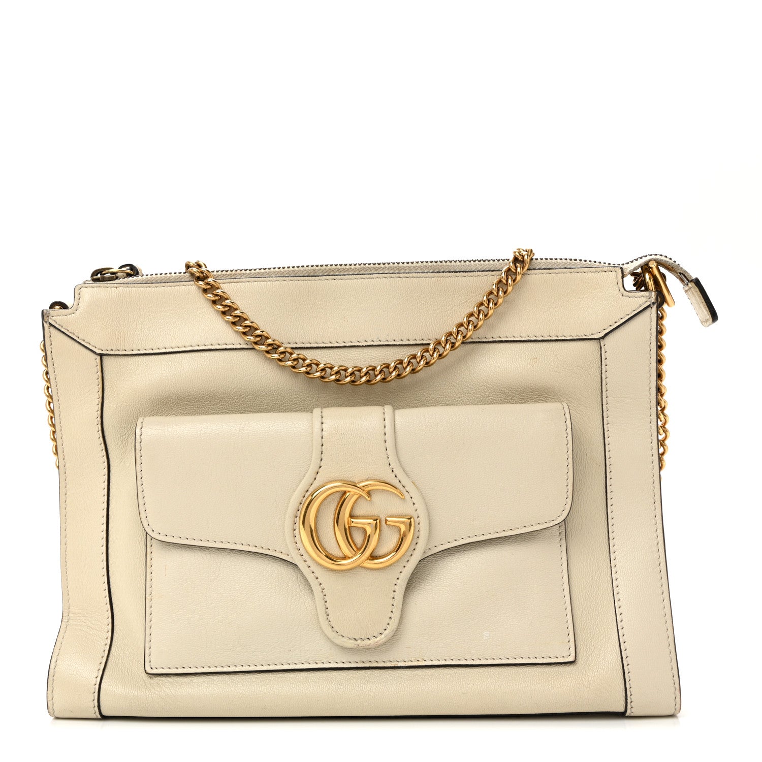 Gucci New Sakai Calfskin Lux Dahlia Chain Shoulder Bag Mystic White 1833125 – FASHIONPHILE