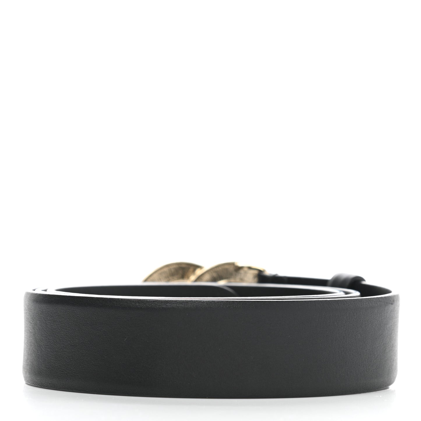 Calfskin Pearl Crystal CC Belt 85 34 Black