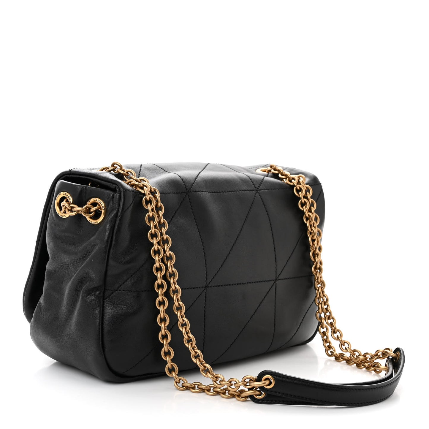 Lambskin Matelasse Monogram Small Jamie 4.3 Black