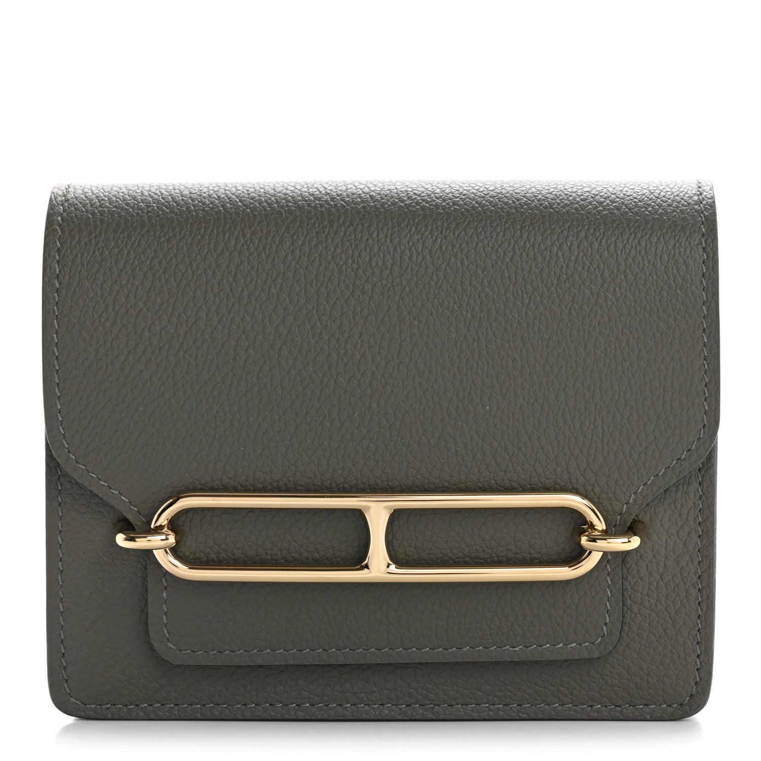 Hermes Evercolor Roulis Slim Wallet Gris Meyer 1 of 10