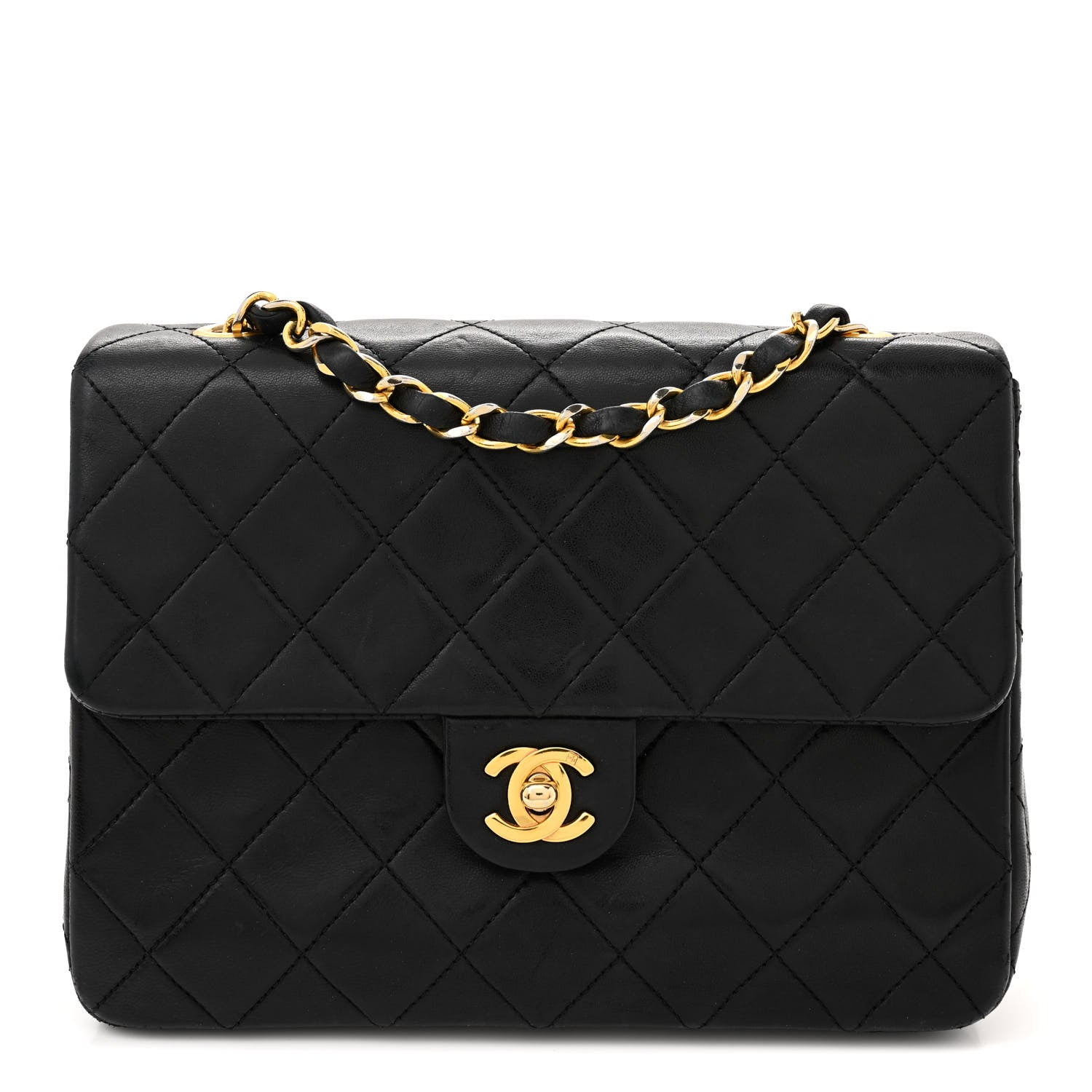 Chanel Lambskin Quilted Mini Square Flap Black 1 of 14
