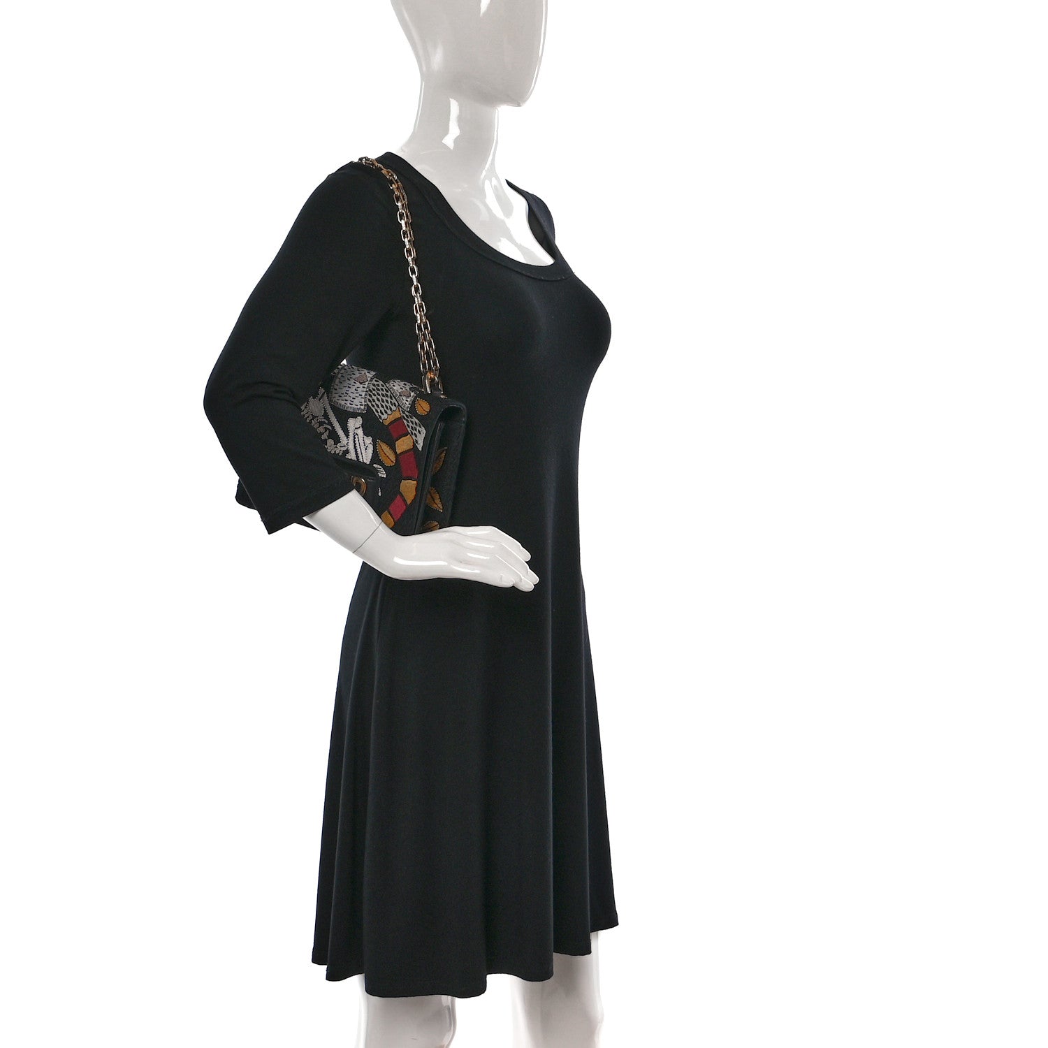 Christian Dior Canvas Embroidered Tarot J'Adior Chain Flap Bag Black Multicolor 2 of 8