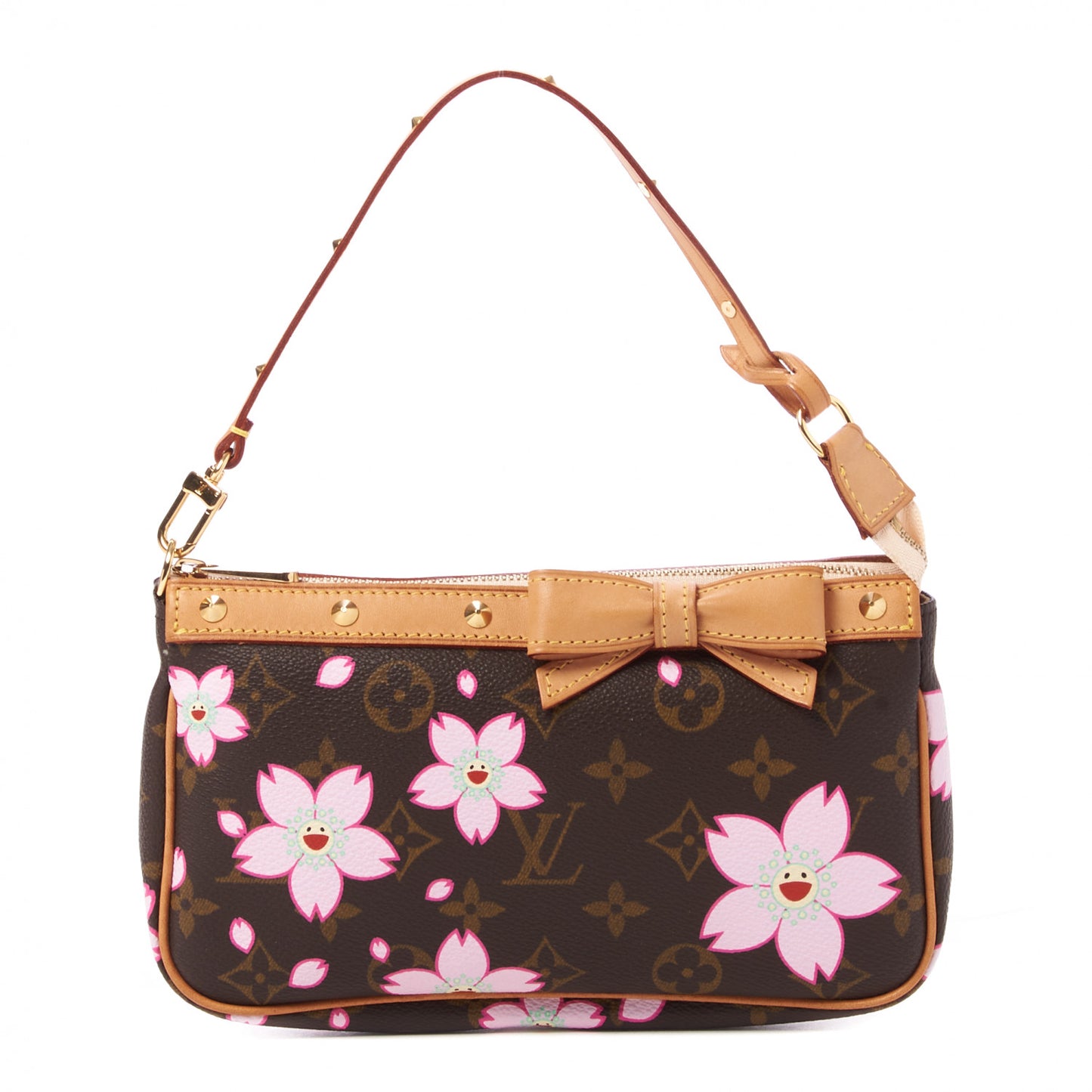 Monogram Cherry Blossom Pochette Accessories Brown