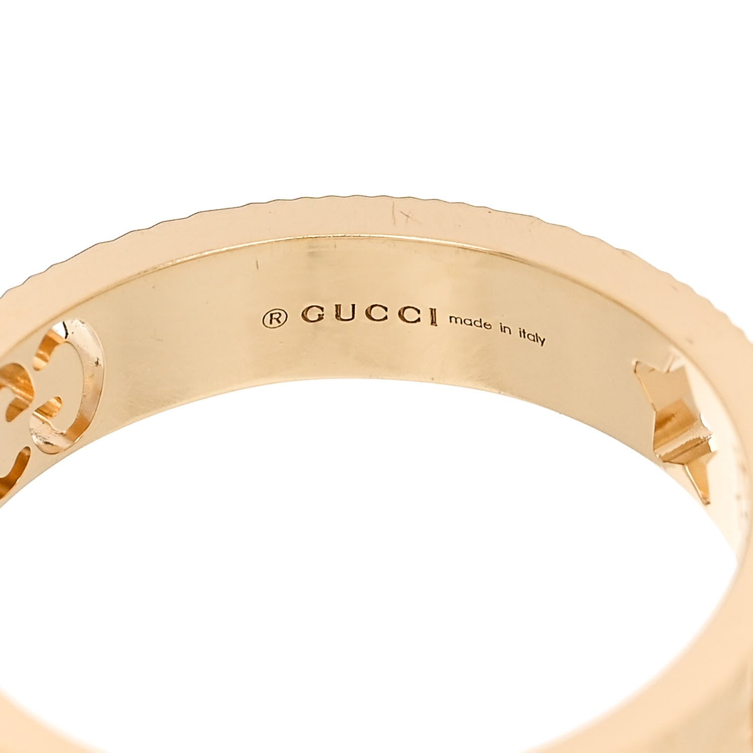 Gucci 18K Yellow Gold Icon Stars Band Ring 52 6 4 of 6