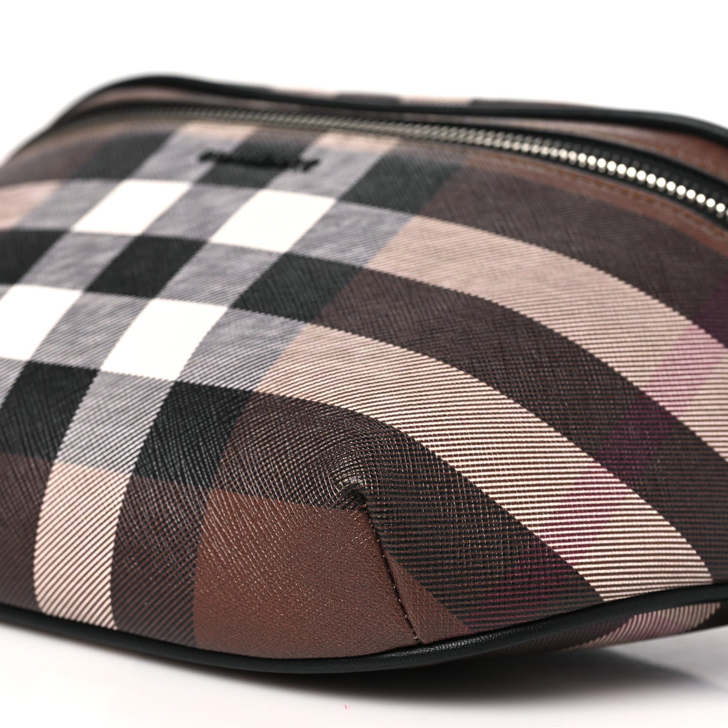 E-canvas Check Cason Bum Bag Dark Birch Brown