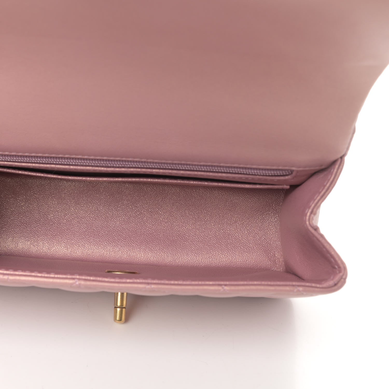 Chanel Iridescent Lambskin Quilted Mini Top Handle Rectangular Flap Pink 5 of 11