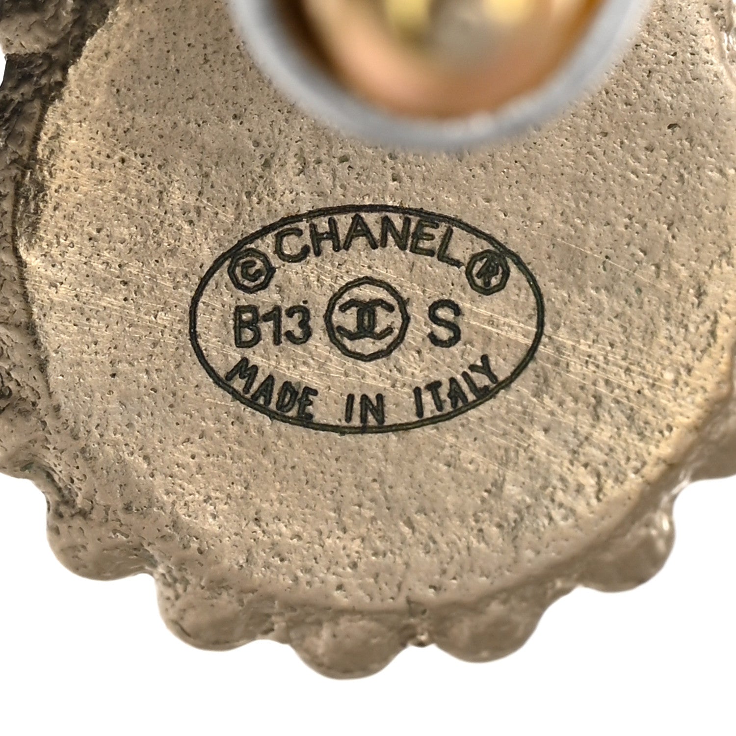 Chanel CC Bow Earrings Black Gold 4 of 5