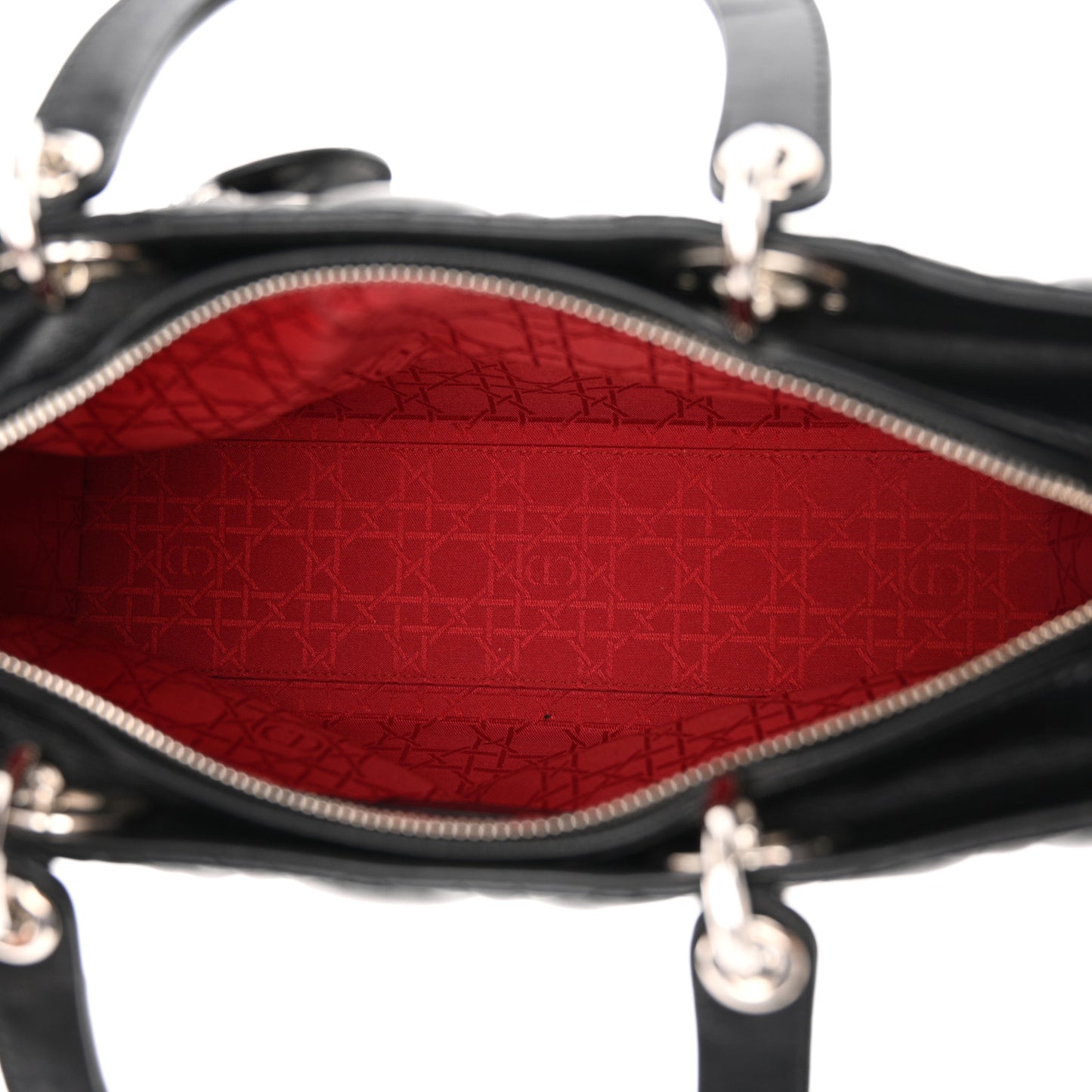 Lambskin Cannage Large Lady Dior Black