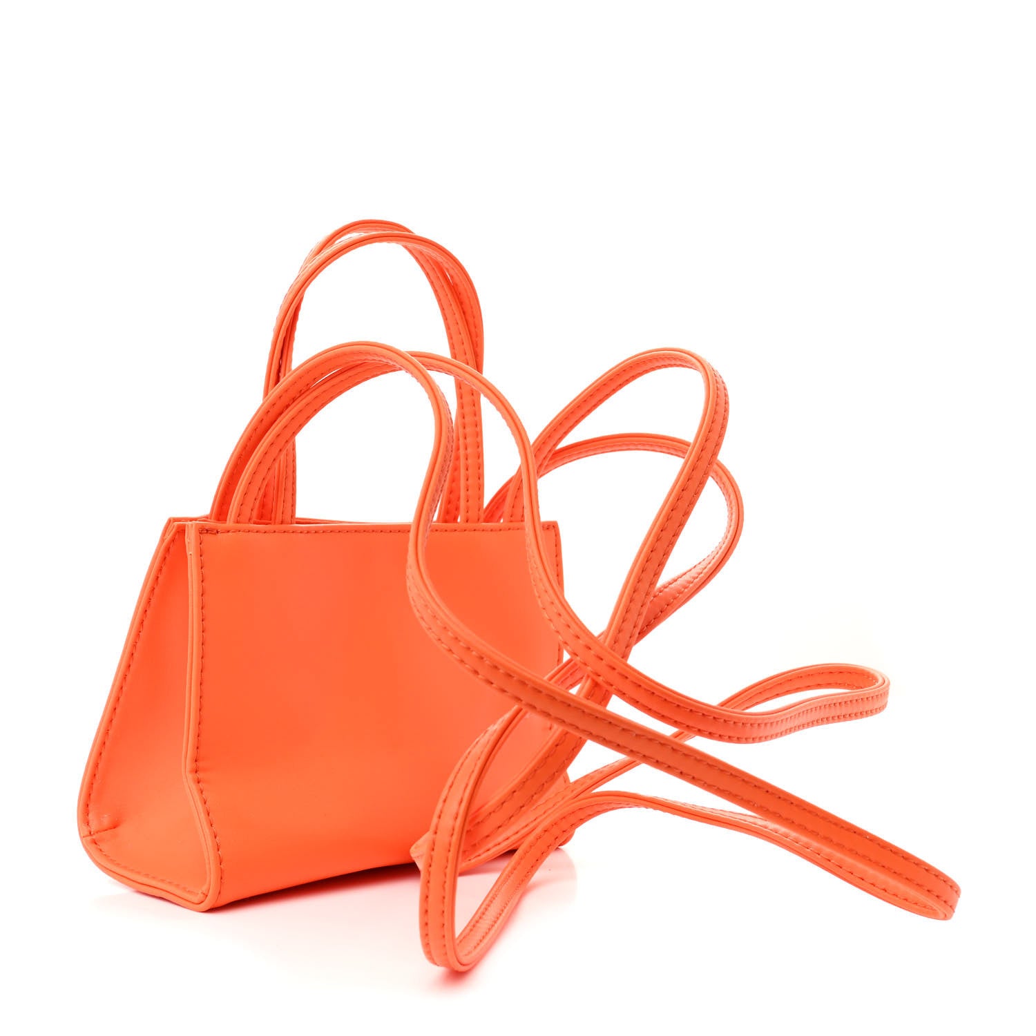 Telfar Vegan Leather Small Shopping Bag Orange 3 of 9