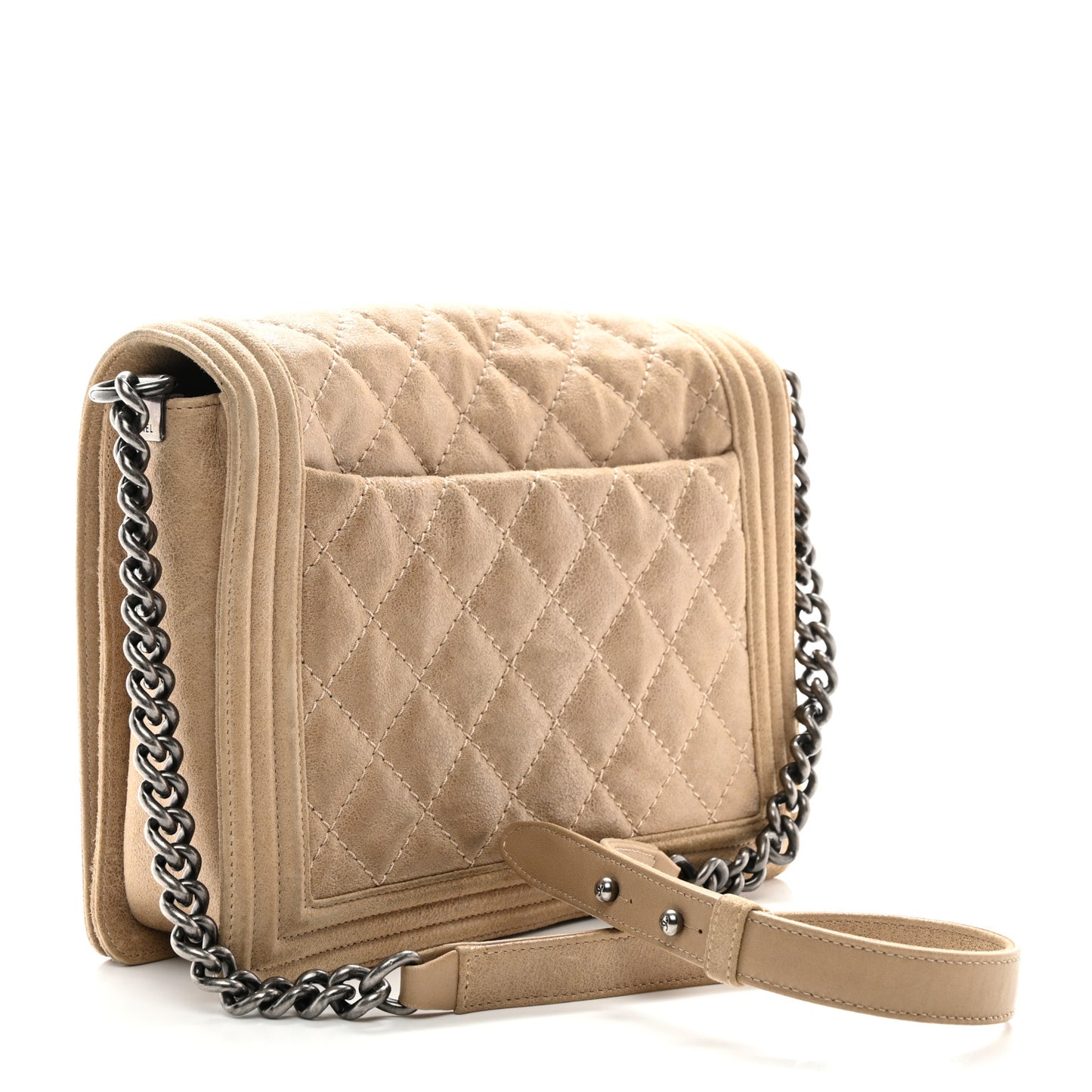 Nubuck Quilted New Medium Gentle Boy Flap Beige