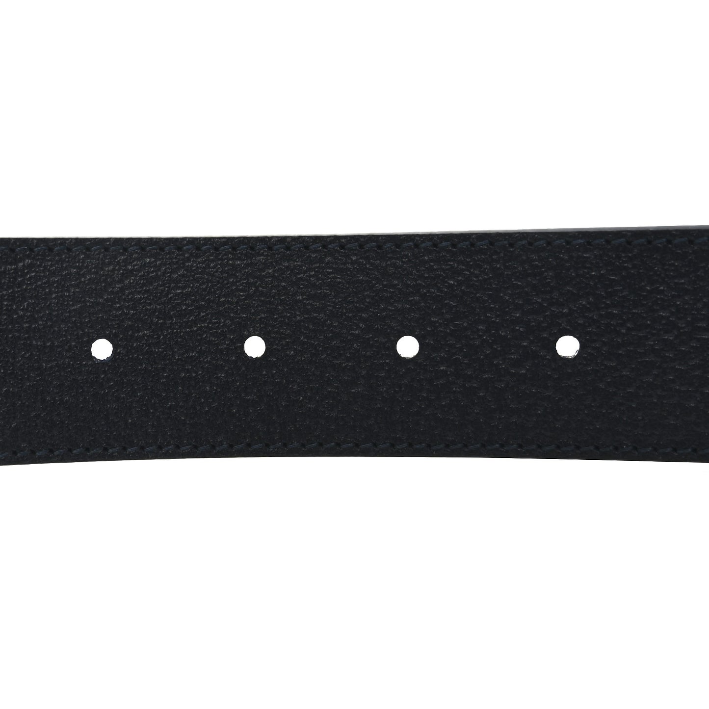 GG Supreme Monogram Plutone Calfskin Palladium Double G Reversible 37mm Belt 110 44 Black Blue