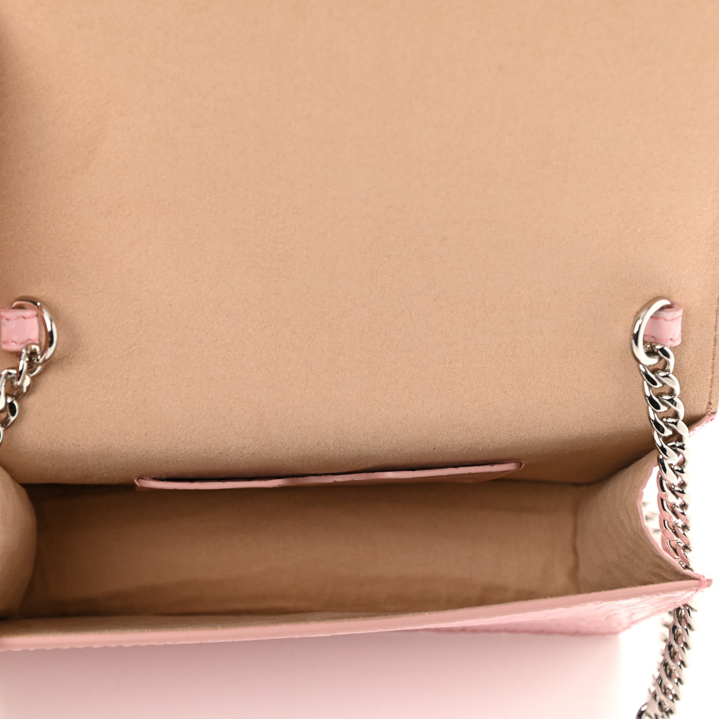 Calfskin Crocodile Embossed Skull Mini Crossbody Bag Pink