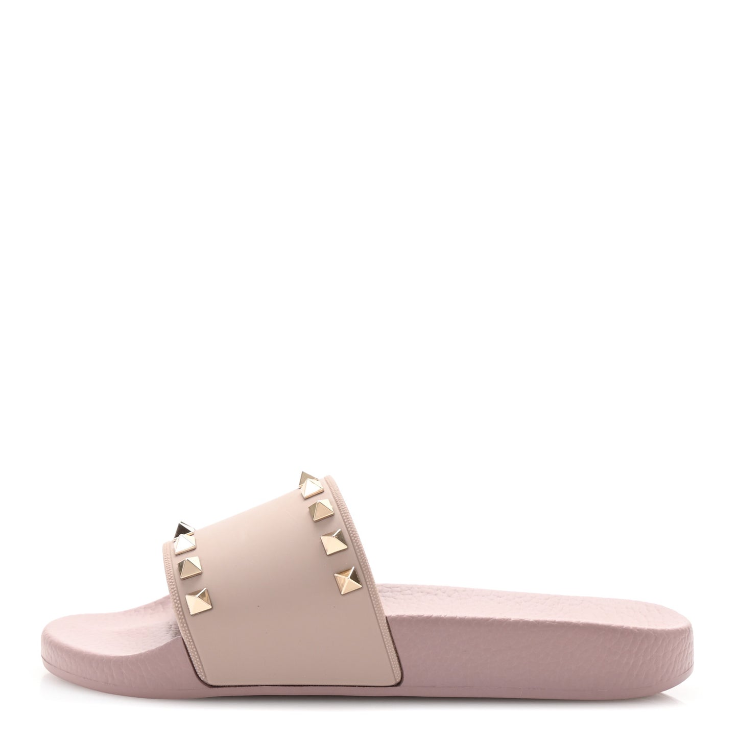 Rubber Rockstud Slide Sandals 37 Poudre