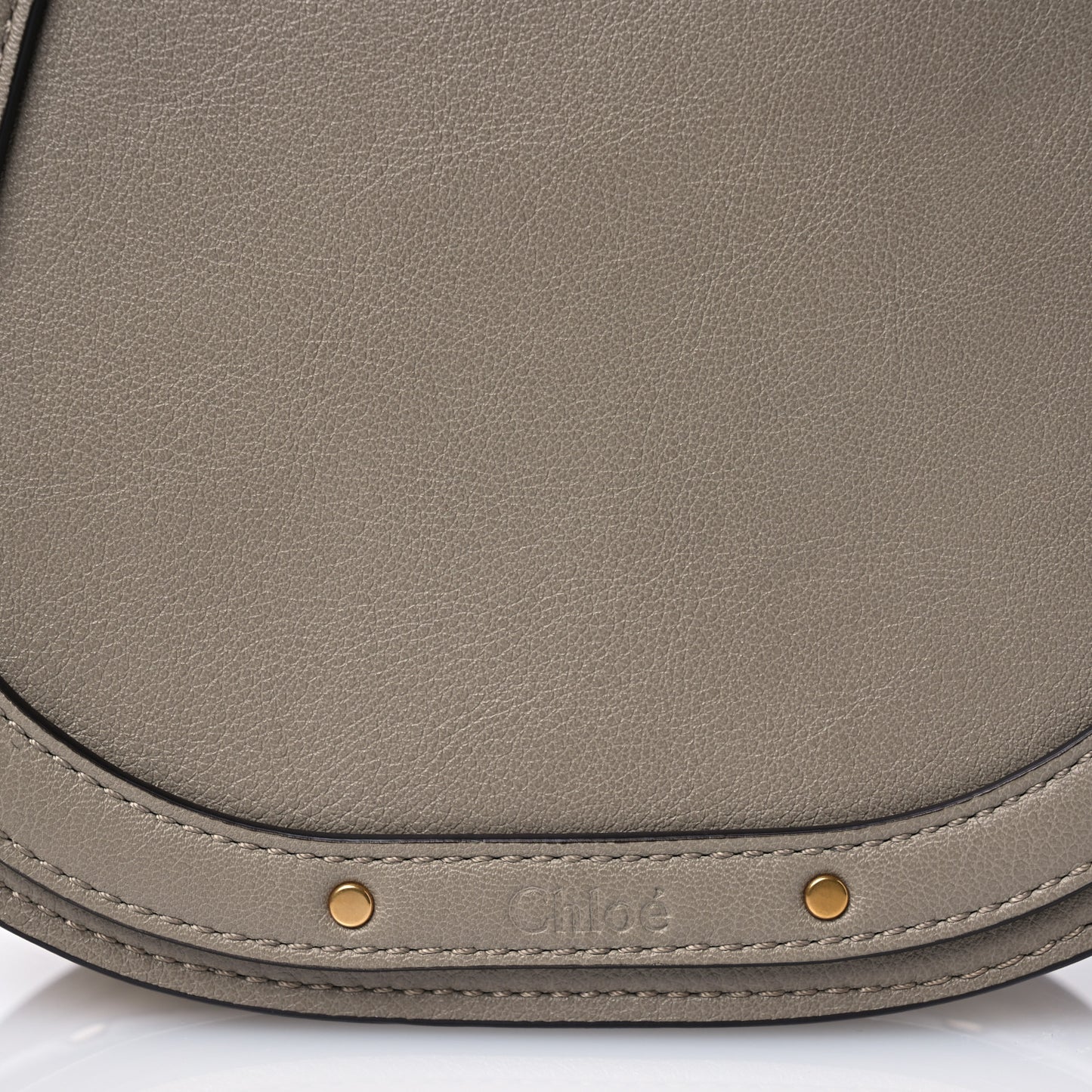 Calfskin Suede Small Nile Bracelet Bag Motty Grey