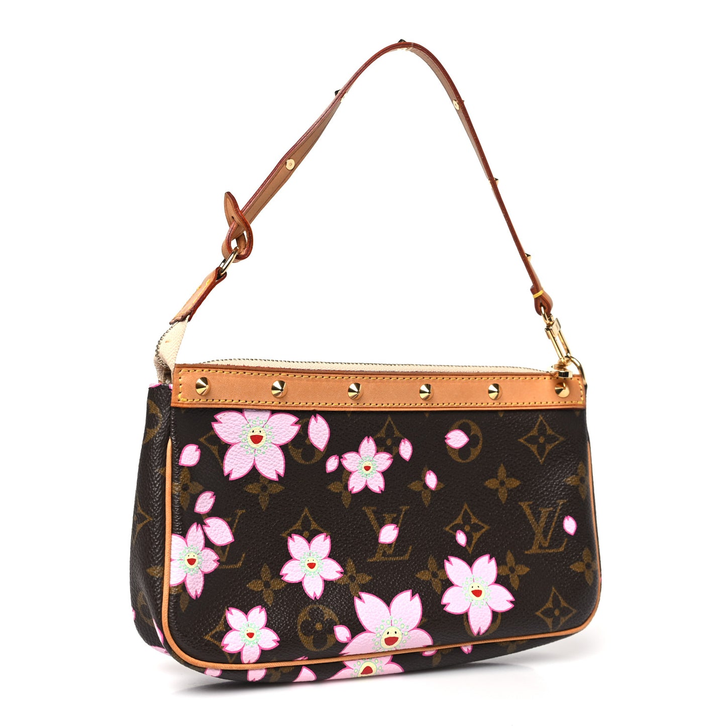 Monogram Cherry Blossom Pochette Accessories Brown