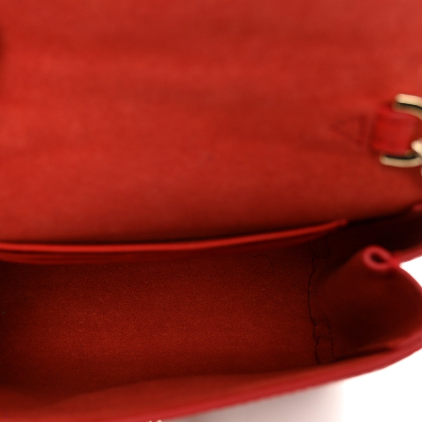 Nappa Crocodile Embossed Mini Lily Flap Red