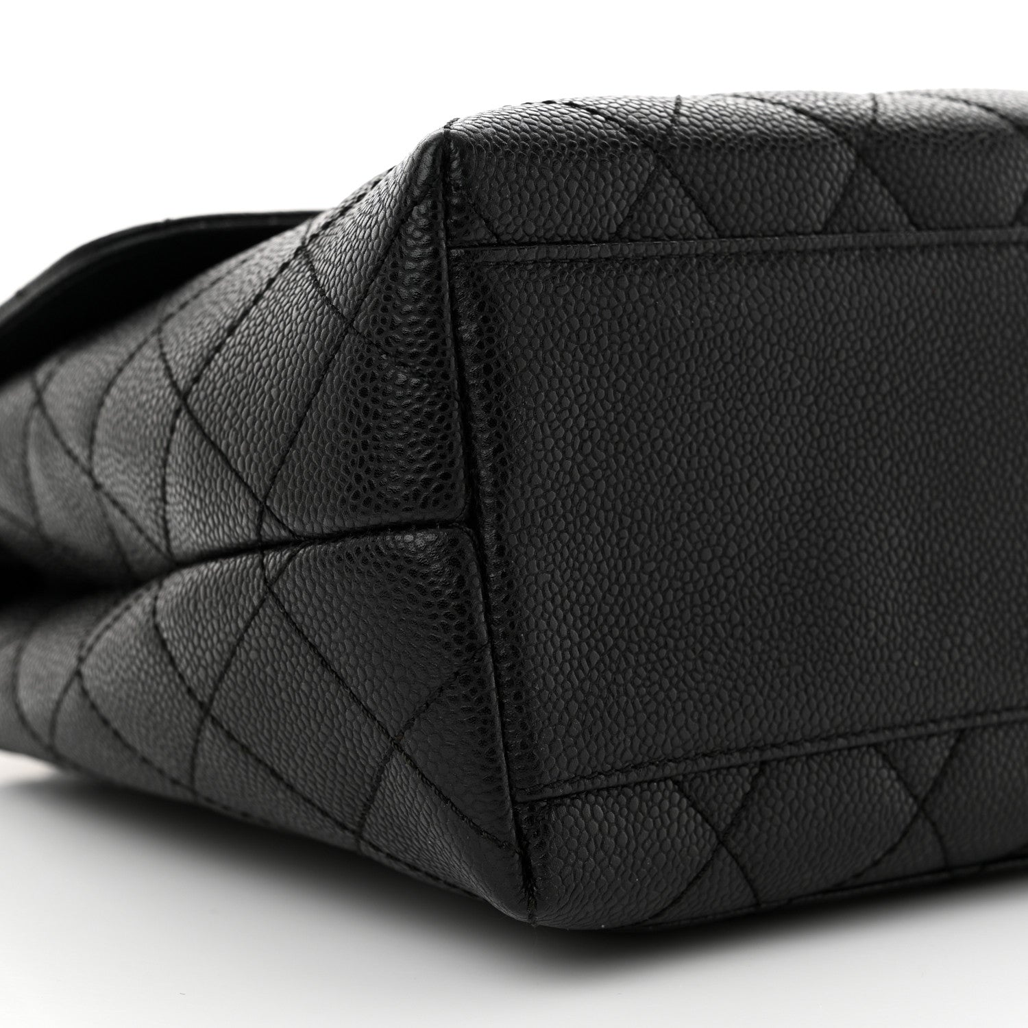Chanel Caviar Quilted Jumbo Kelly Flap Black 9 of 14