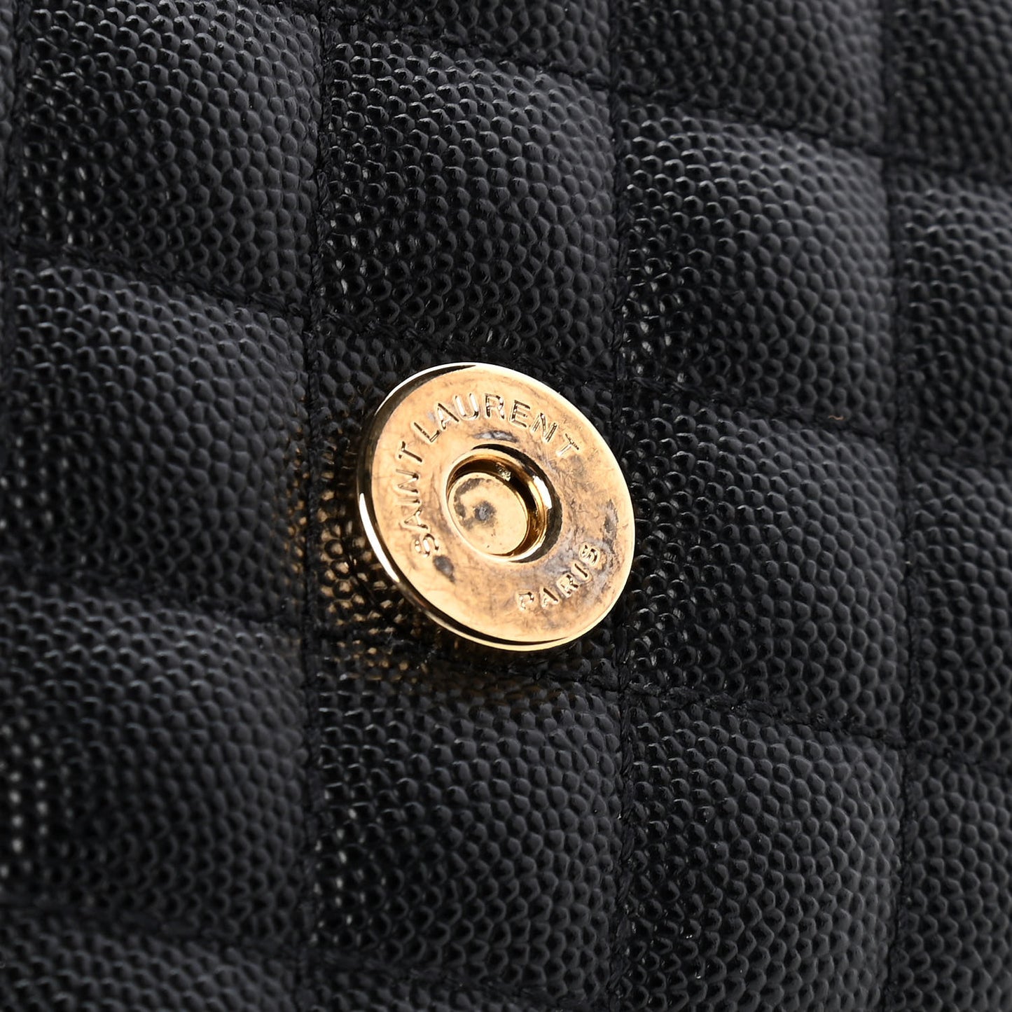 Grain De Poudre Textured Mixed Matelasse Triquilt Medium Monogram Satchel Black