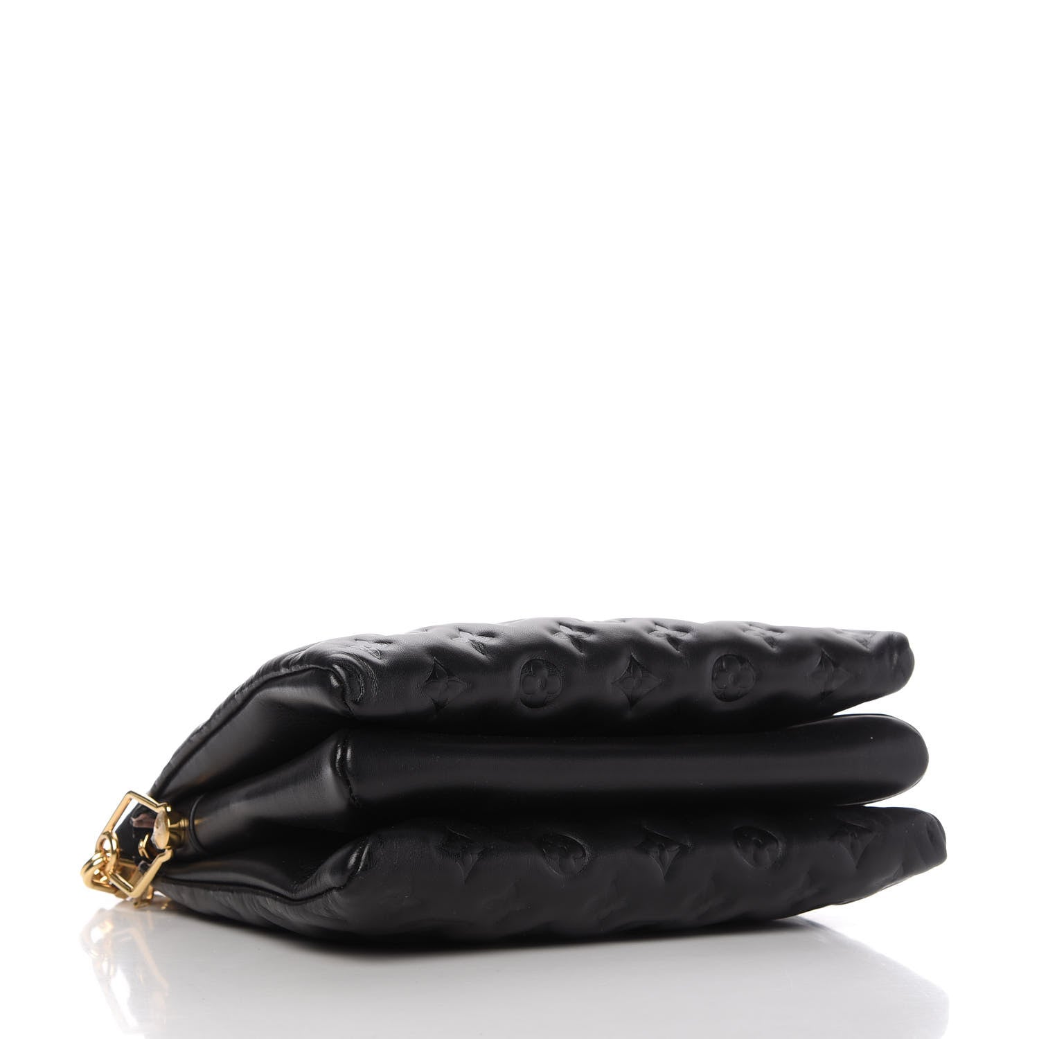 Louis Vuitton Lambskin Embossed Monogram Coussin PM Black 4 of 9