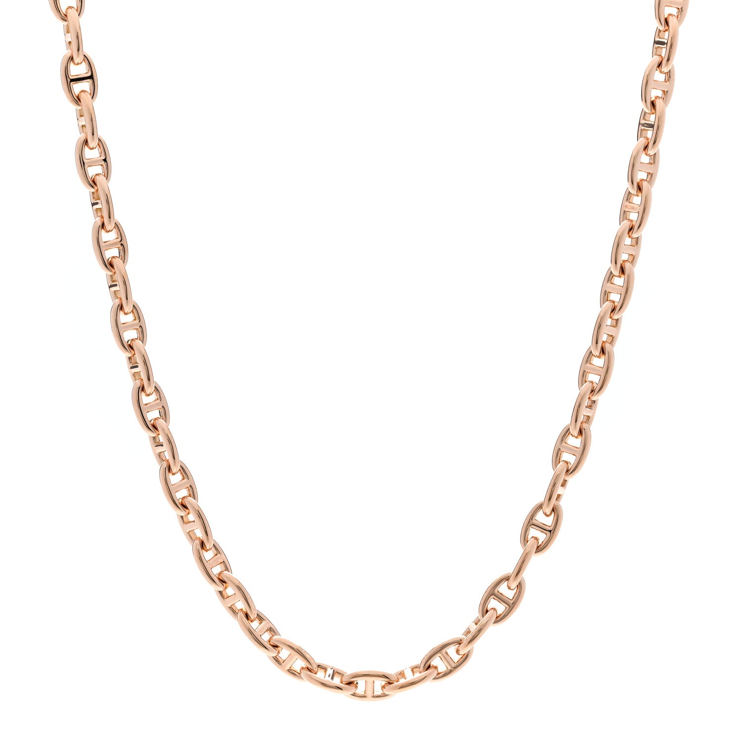 Hermes 18K Rose Gold TPM Chaine D'Ancre Necklace 1954137