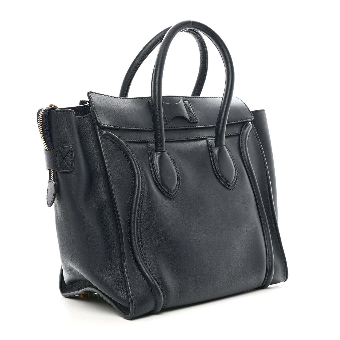 Smooth Calfskin Mini Luggage Navy Blue