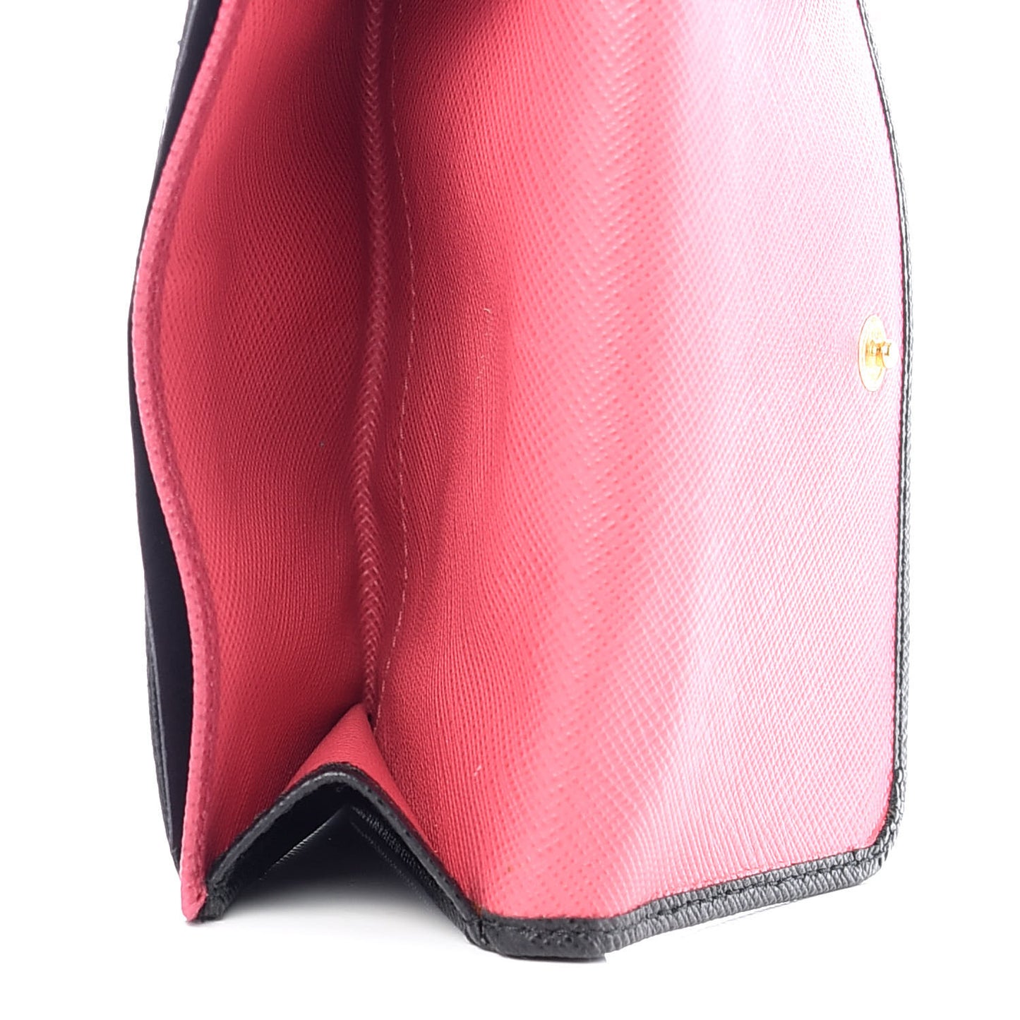 Saffiano Multicolor Compact Flap Wallet Black Ibisco