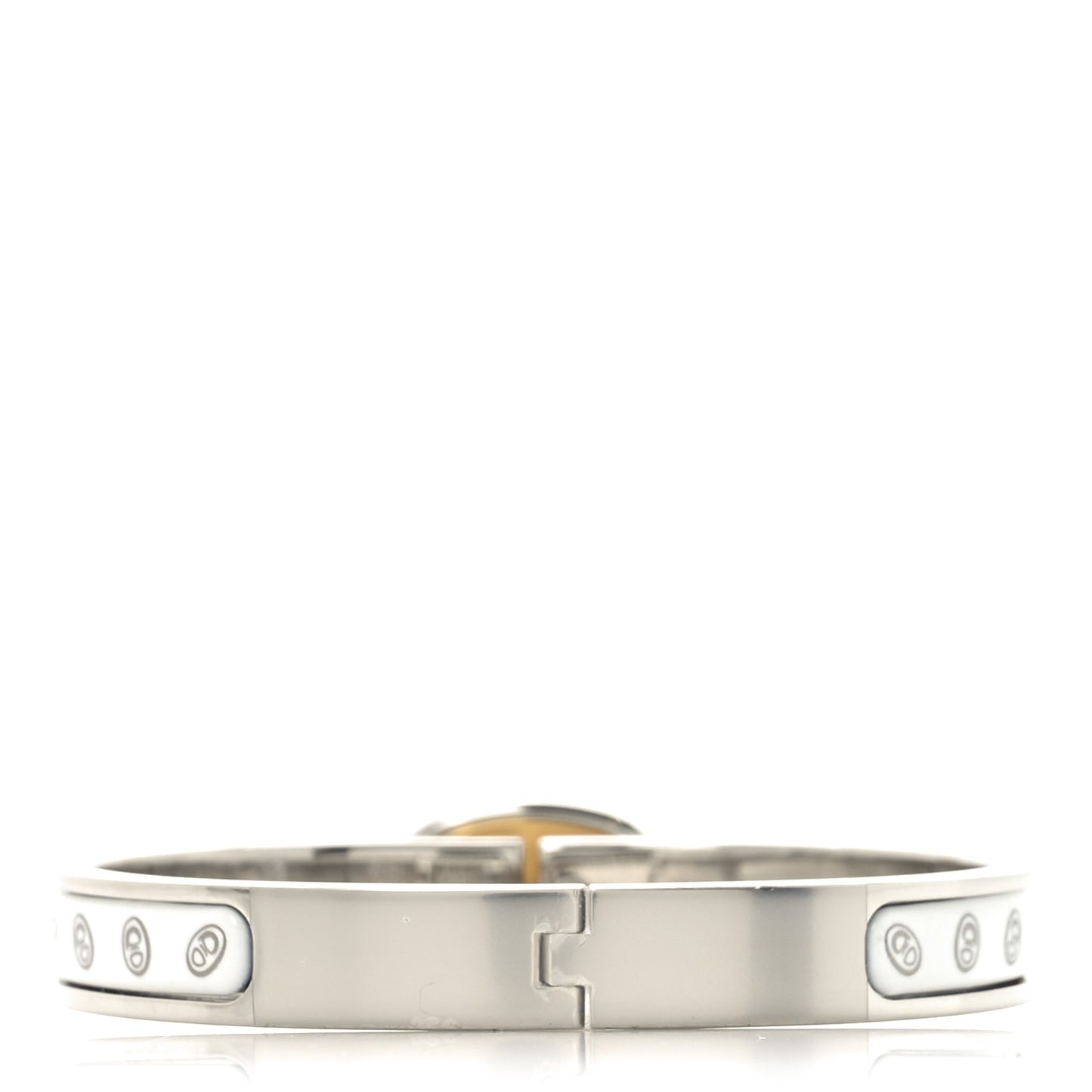 Enamel Mini Farandole Clic Chaine D'Ancre Bracelet PM Platine White