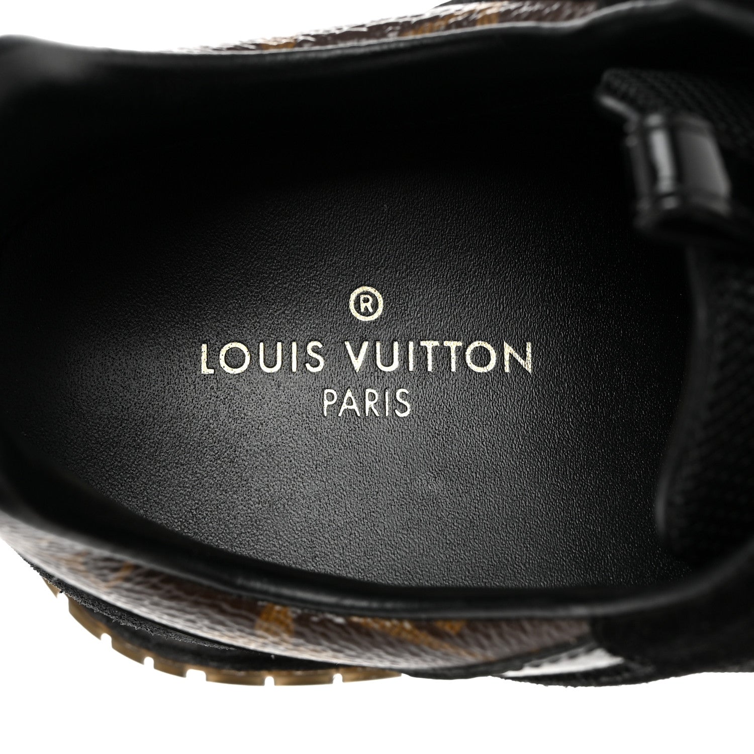 Louis Vuitton Suede Monogram Run Away Sneakers 36.5 Black 6 of 9
